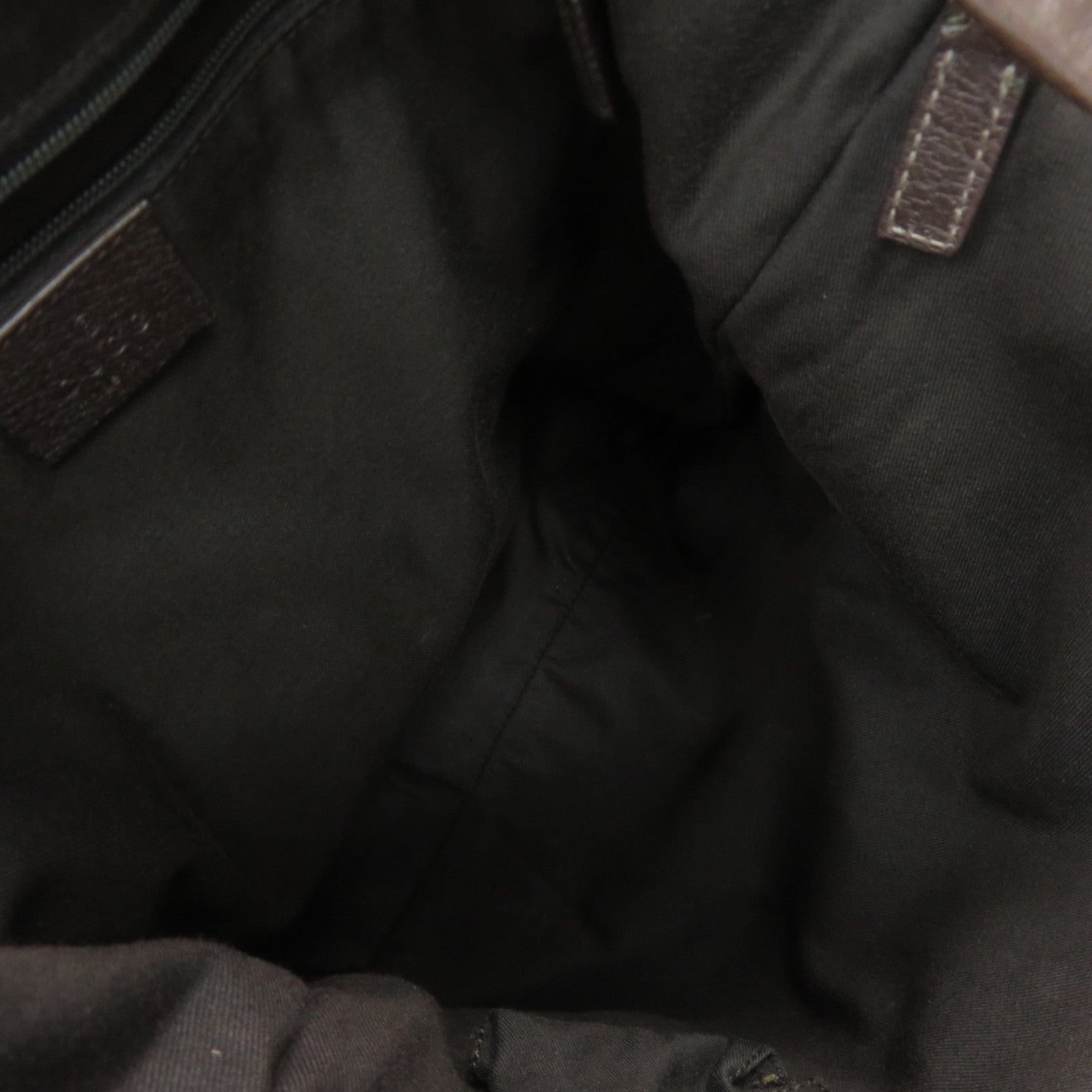 GUCCI GG Canvas Shoulder Bag Brown
