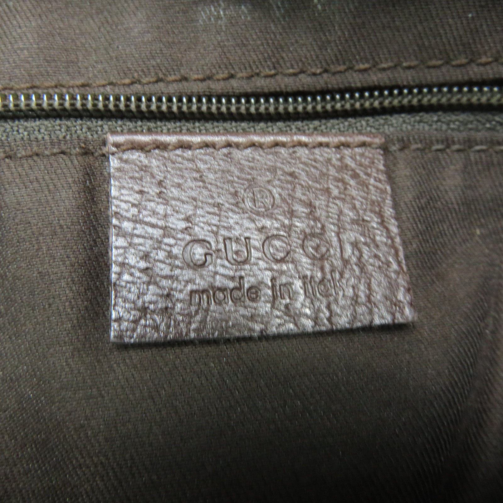 GUCCI GG Canvas Shoulder Bag Brown