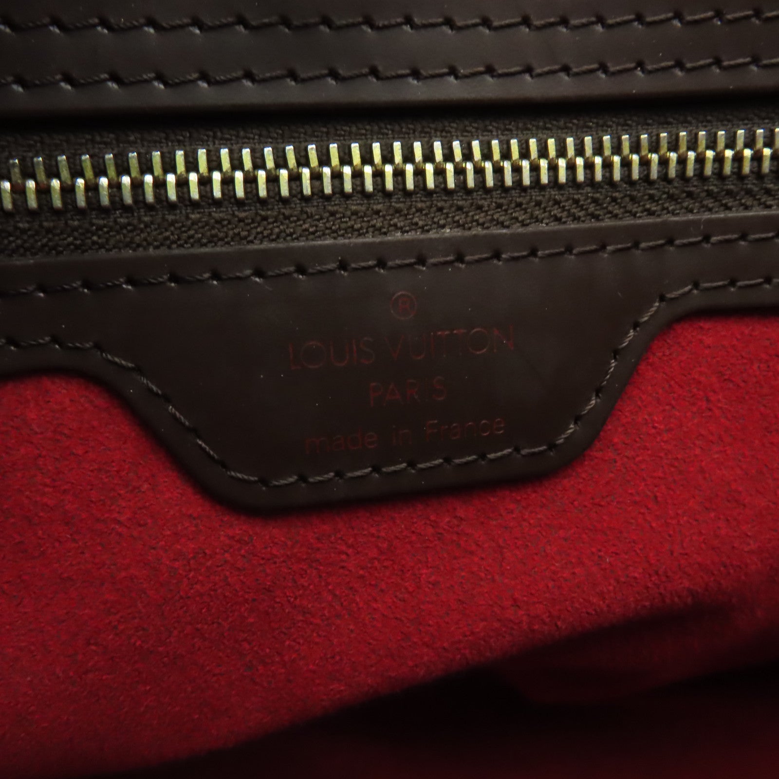 LOUIS VUITTON Damier Hampstead PM金扣手挽袋棕色