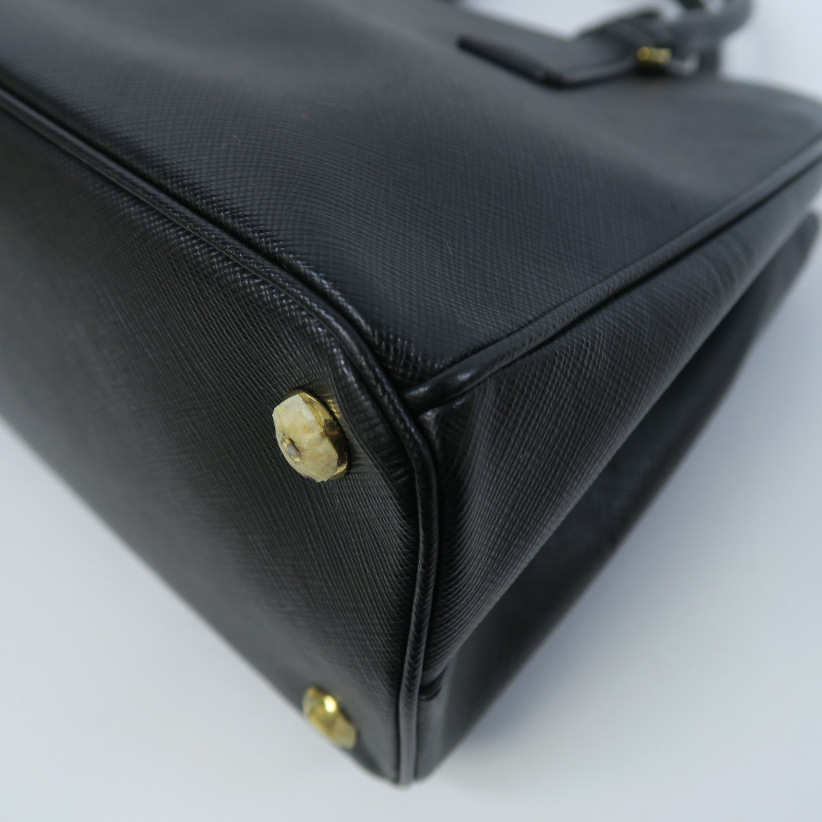 PRADA 牛皮皮革Galleria 2 Way Shoulder金扣手挽肩背兩用袋黑色