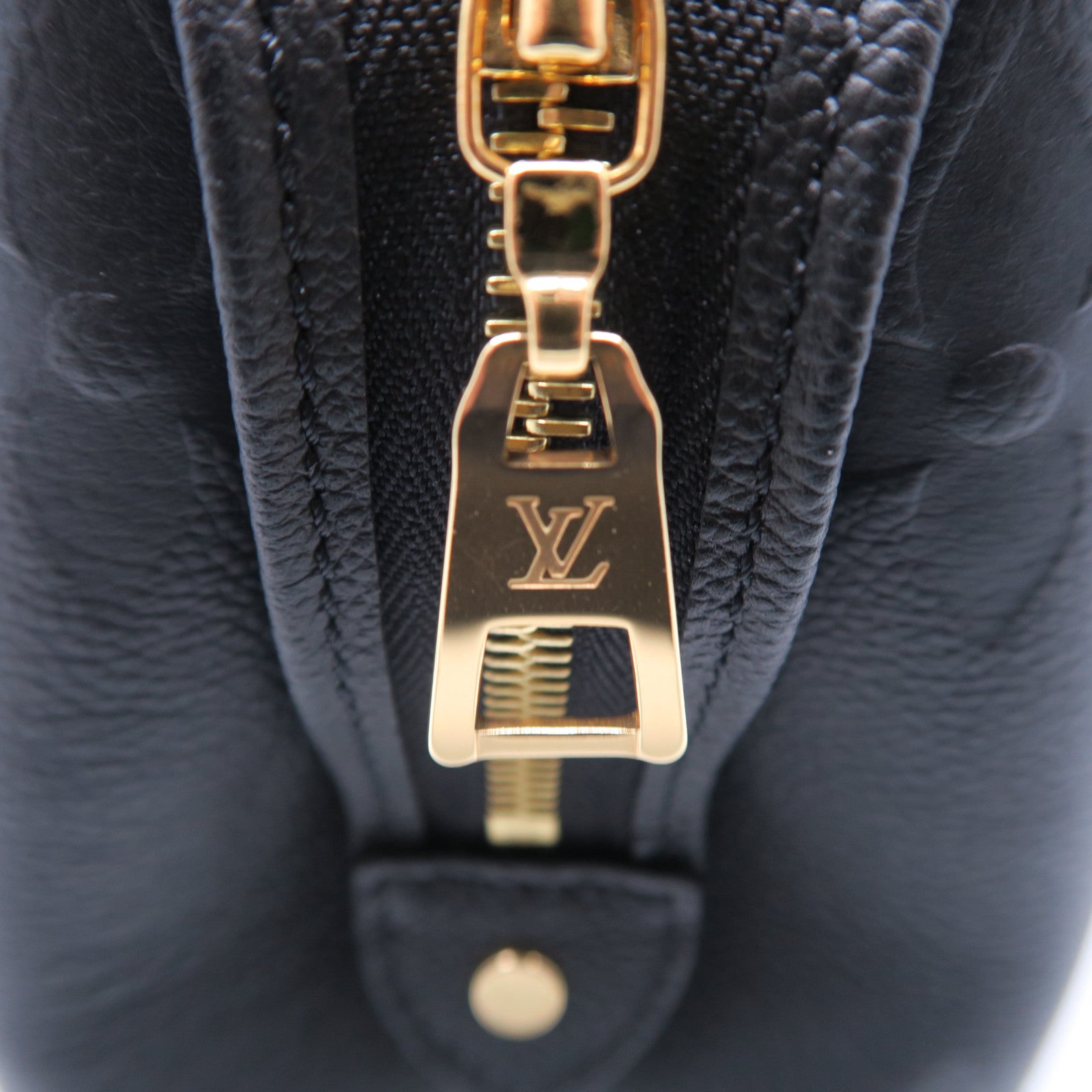 LOUIS VUITTON Monogram Empreinte Petit Palais金扣手挽肩背兩用袋黑色