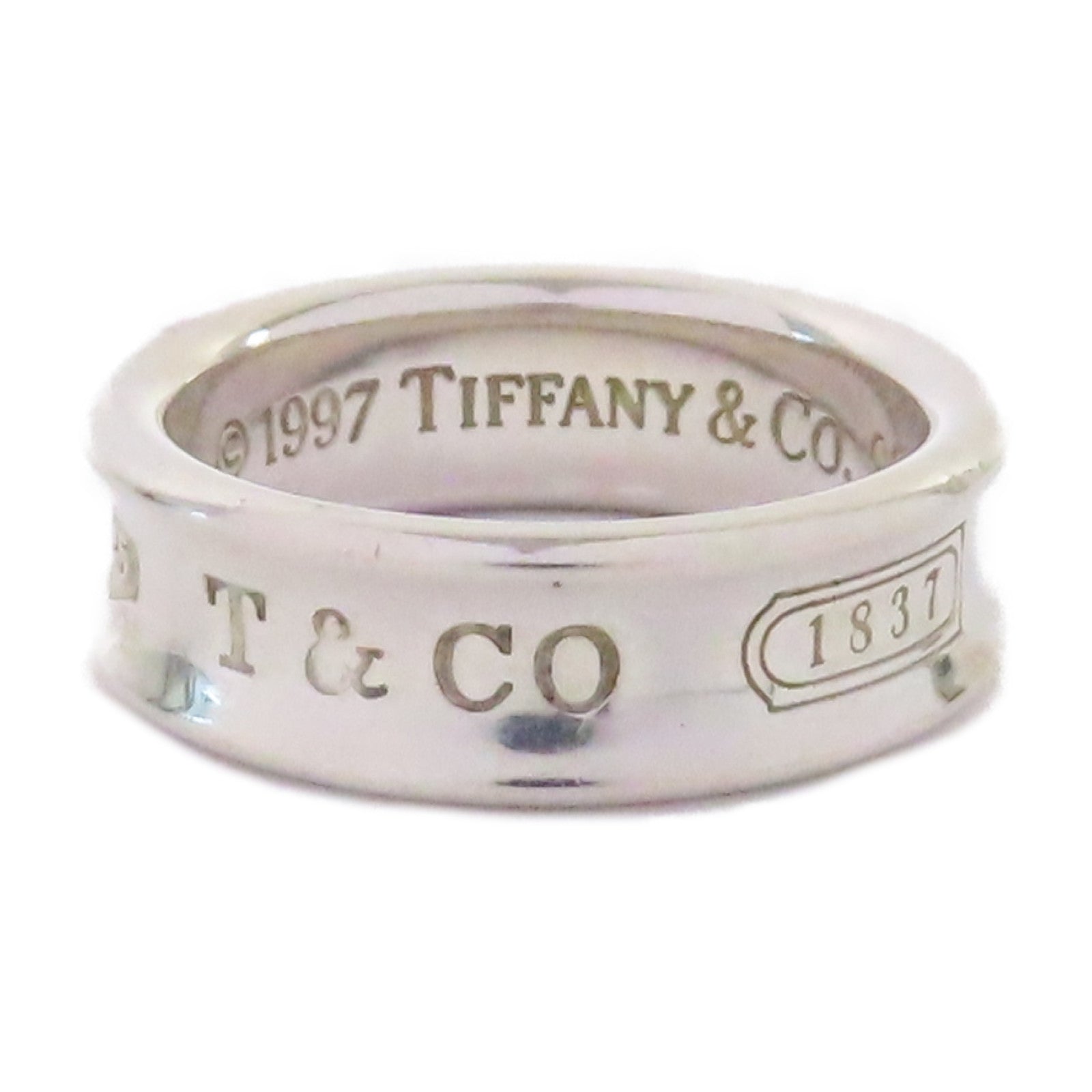 TIFFANY＆CO 925純銀1837 Narrow Ring戒指US#8.5