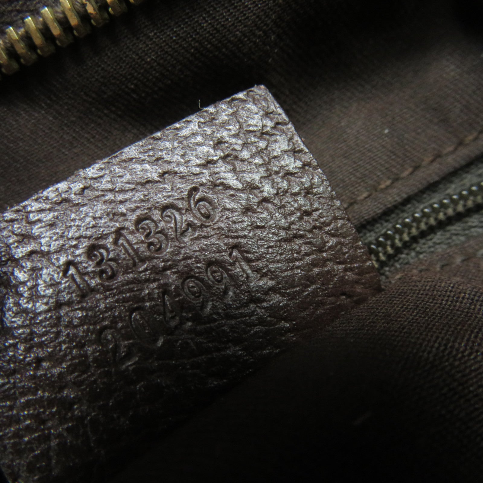 GUCCI GG Canvas Shoulder Bag Brown
