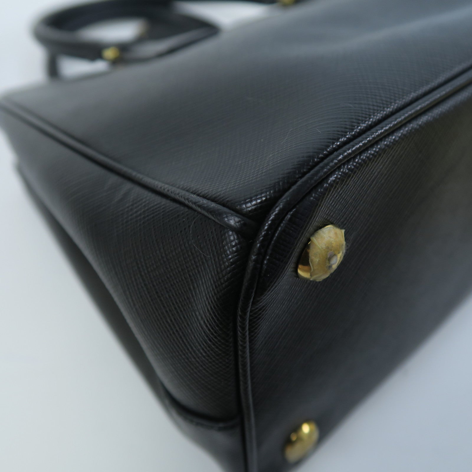 PRADA 牛皮皮革Galleria 2 Way Shoulder金扣手挽肩背兩用袋黑色