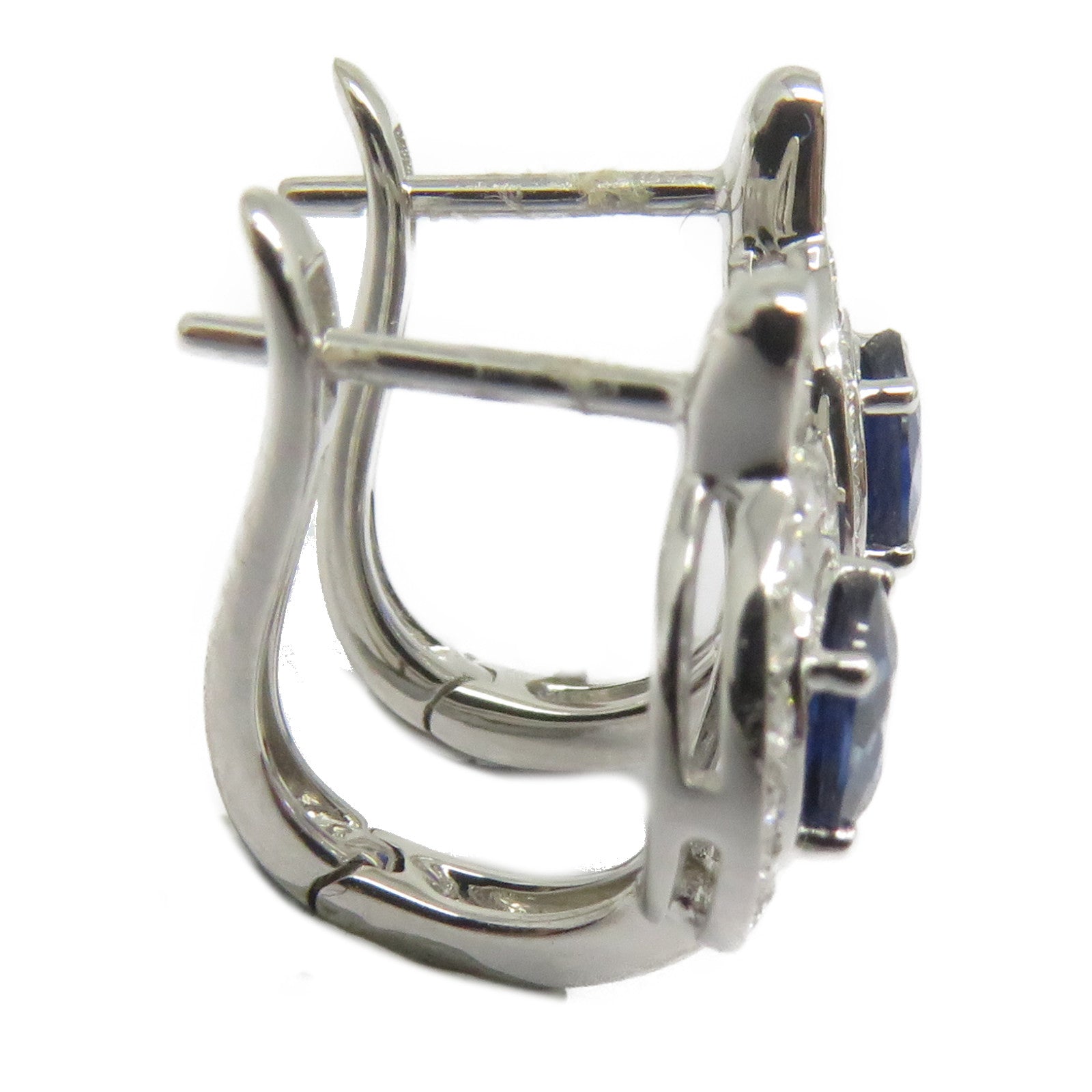 JEWELRY 【激減優惠】18K白金Sapphire Earrings 0.873ct藍寶石/0.304ct鑽石耳環