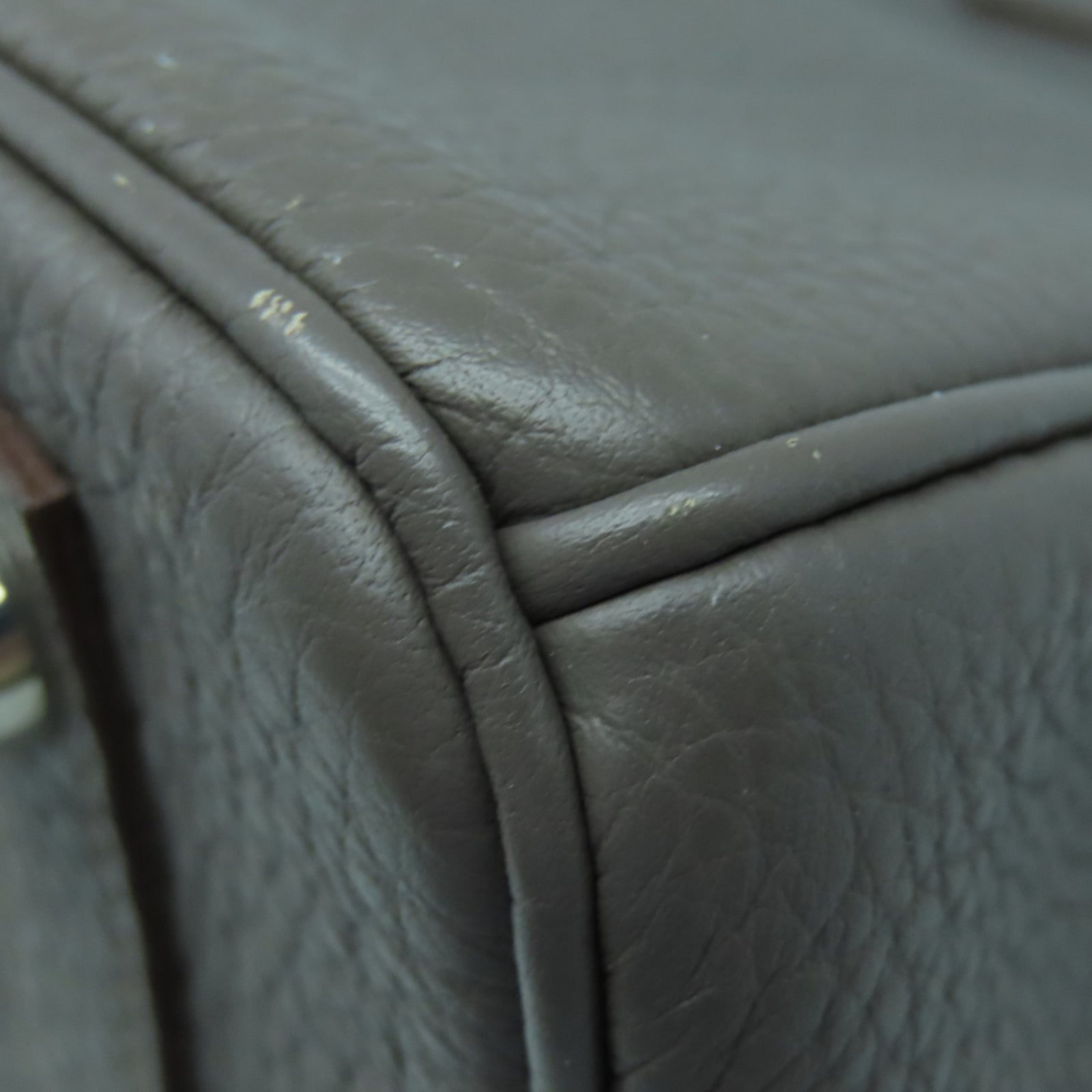 HERMES Togo皮革Birkin 30银扣手挽袋锡器灰色
