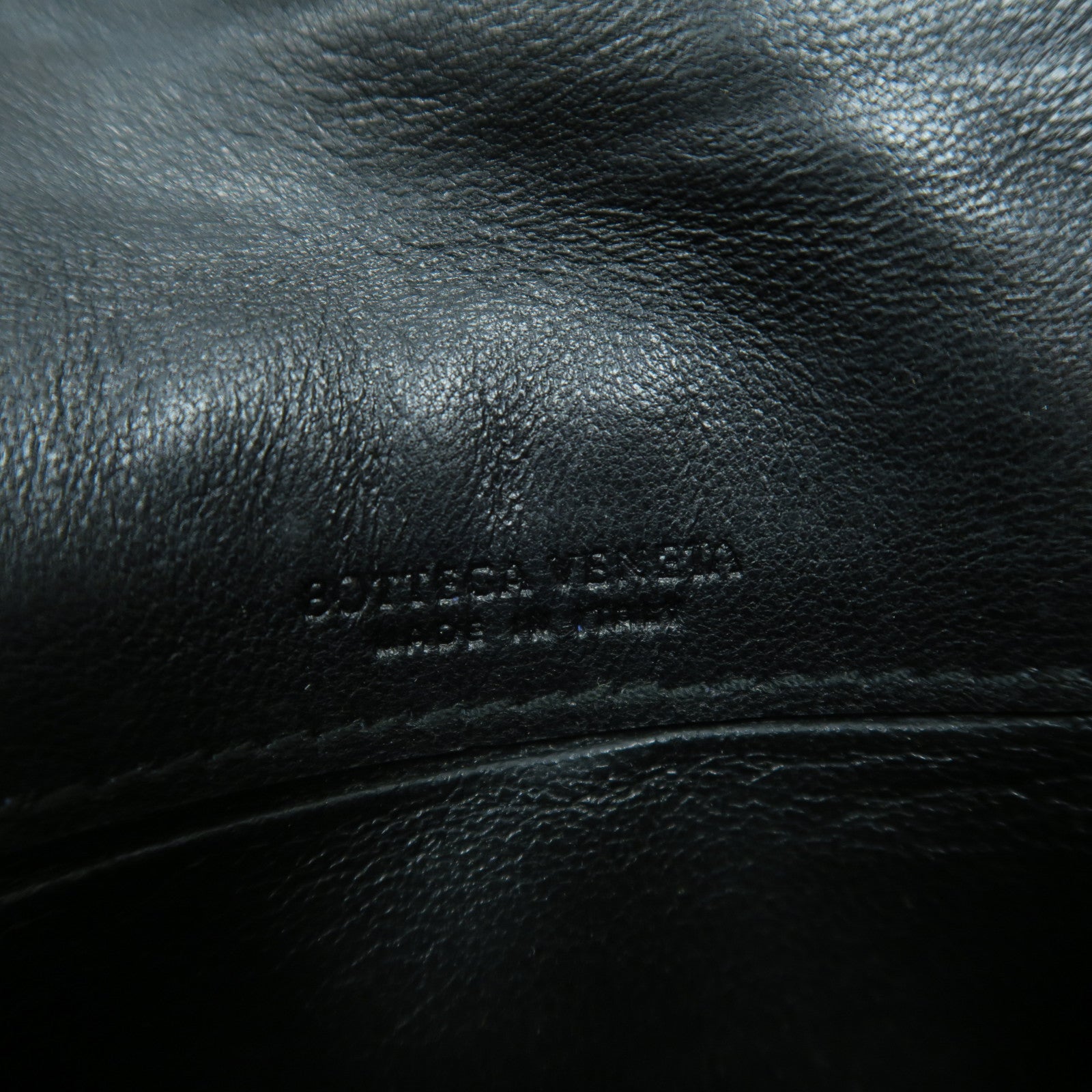 BOTTEGA VENETA 織紋羊皮皮革Coin Case金扣零錢包黑色