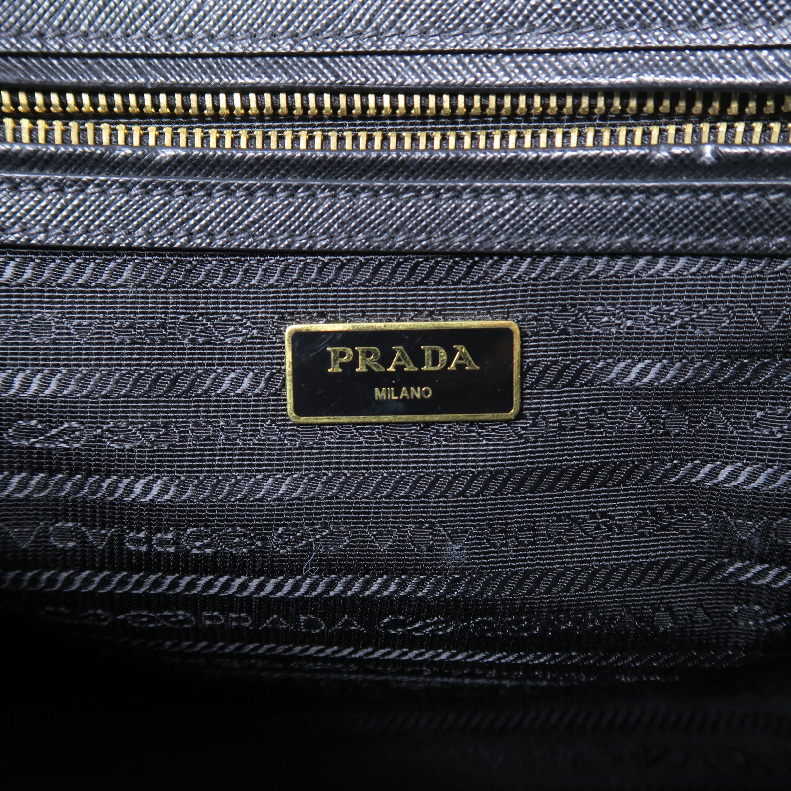 PRADA 牛皮皮革Galleria 2 Way Shoulder金扣手挽肩背兩用袋黑色