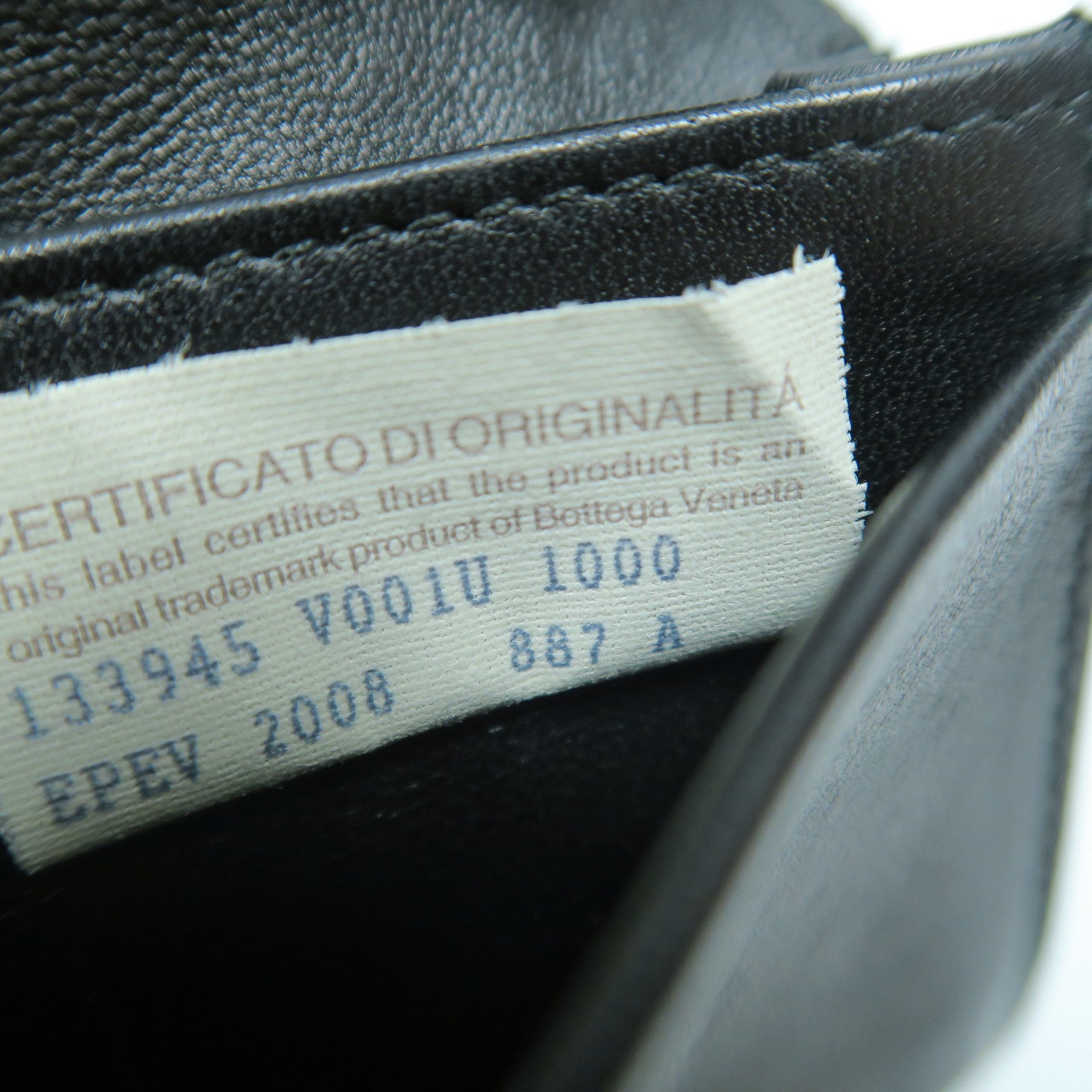 BOTTEGA VENETA 織紋羊皮皮革Coin Case金扣零錢包黑色