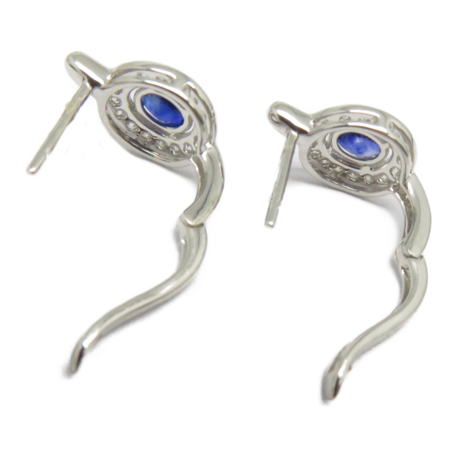JEWELRY 【激減優惠】18K白金Sapphire Earrings 0.873ct藍寶石/0.304ct鑽石耳環