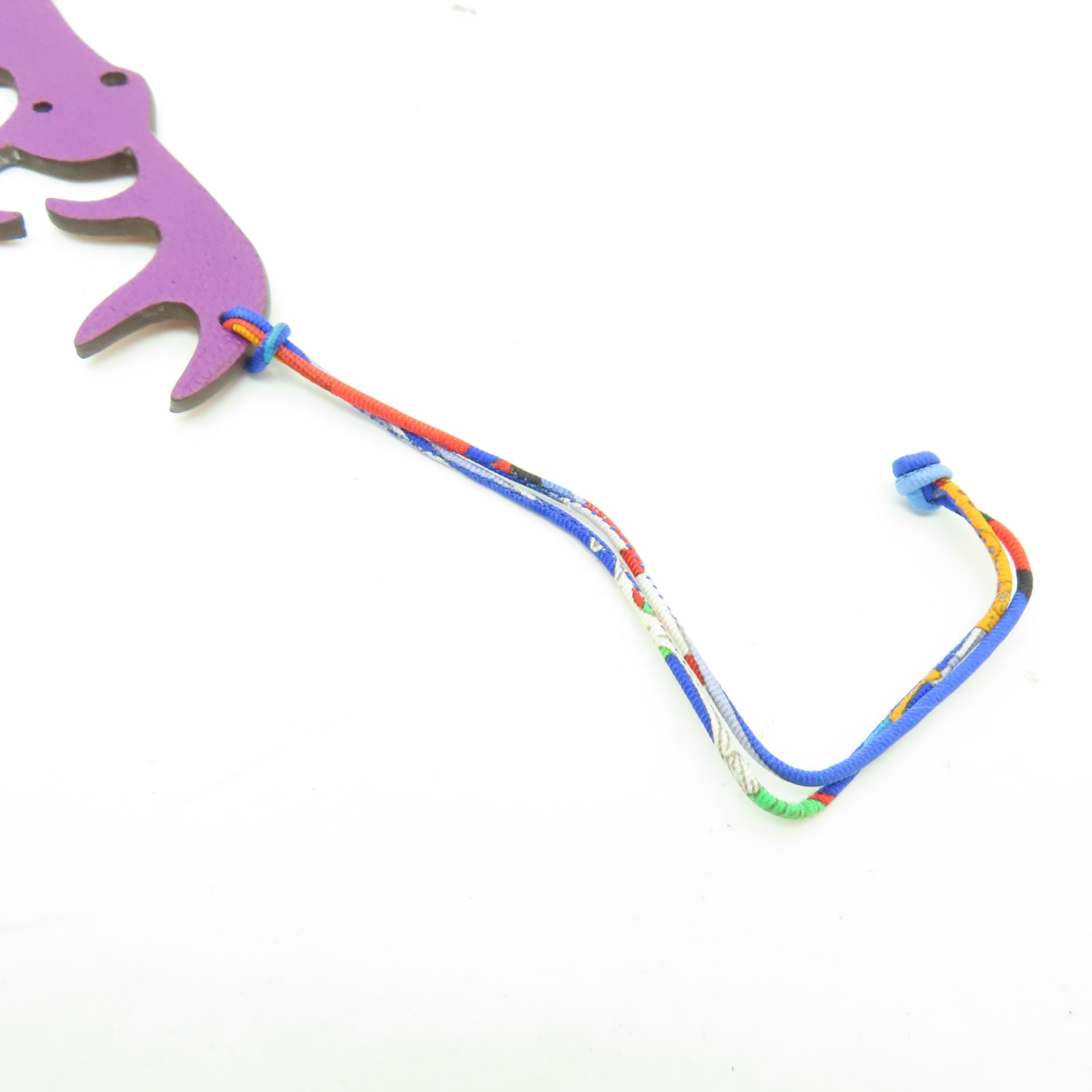 HERMES Togo/Epsom皮革Charm掛飾紅色/紫色