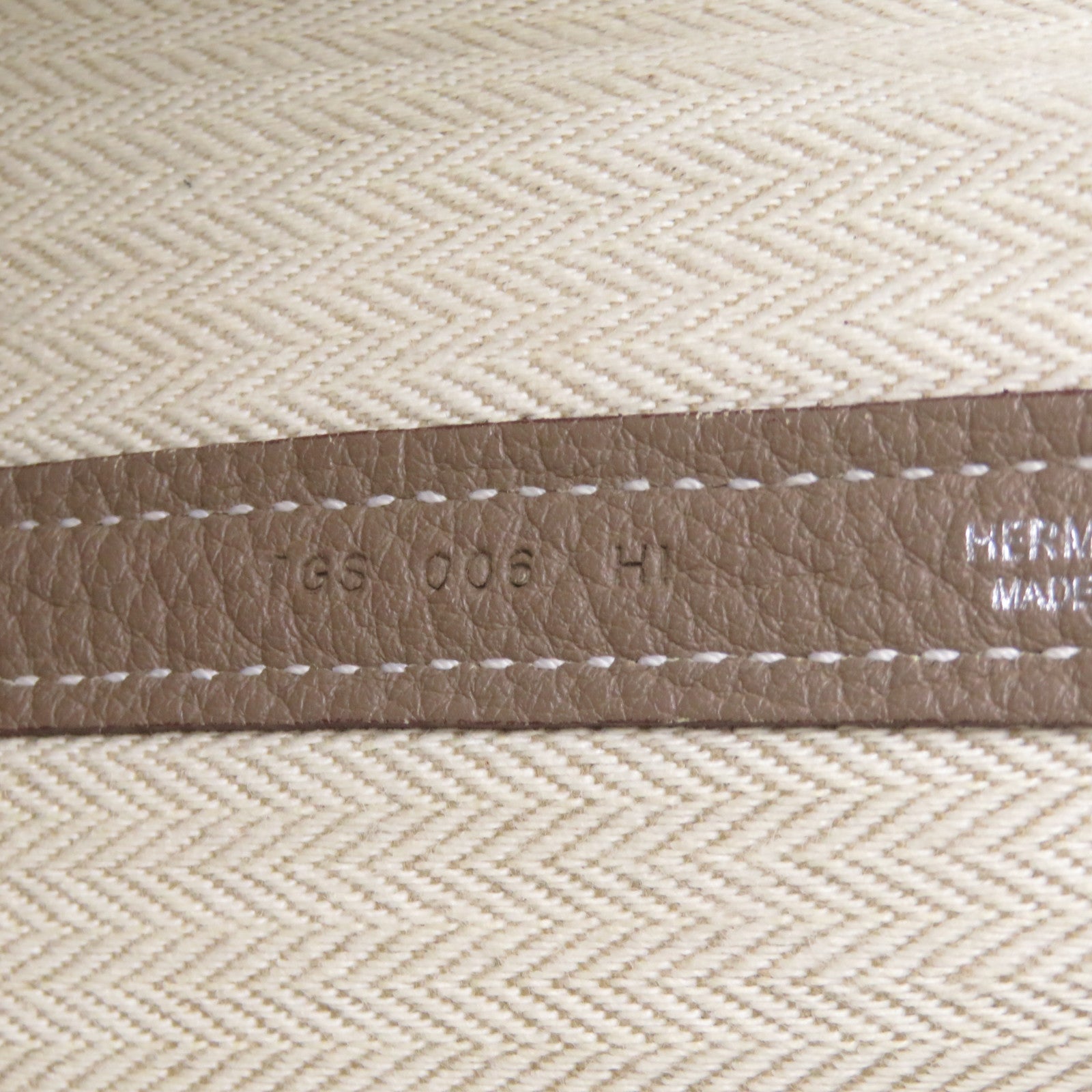 HERMES Negonda皮革GardenParty PM銀扣手挽袋大象灰色