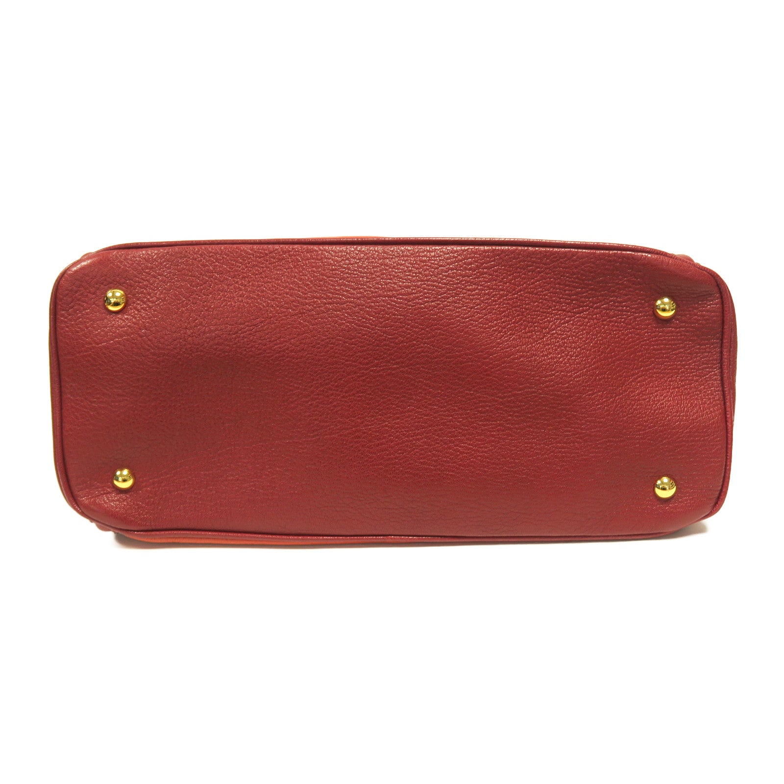 Miu Miu 皮革2 Way Shoulder金扣手挽肩背兩用袋紅色