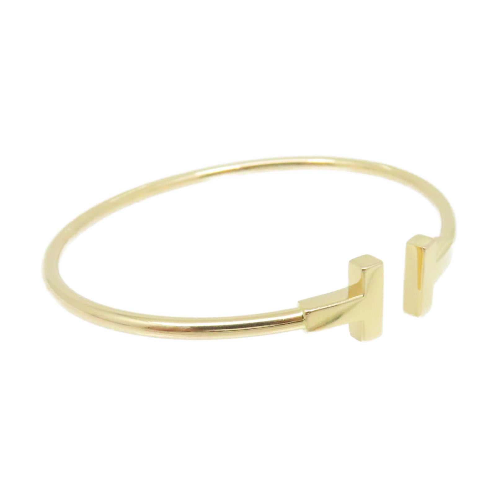 TIFFANY＆CO 18K玫瑰金T Wire Bangle SM Bangle手鐲