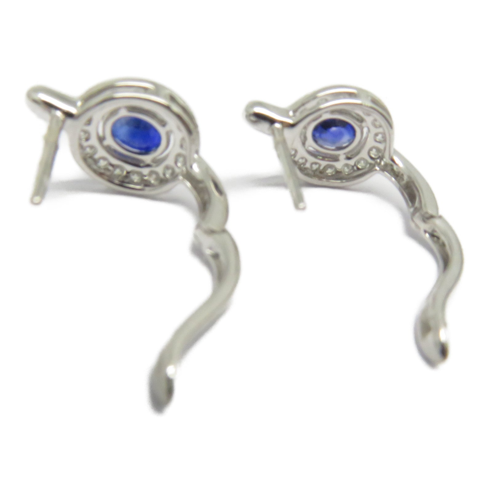 JEWELRY 【激減優惠】18K白金Sapphire Earrings 0.873ct藍寶石/0.304ct鑽石耳環