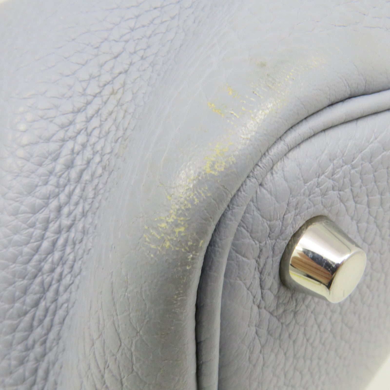 HERMES Clemence皮革Picotin PM Tote Bag銀扣手挽袋Blue Lin淺藍色
