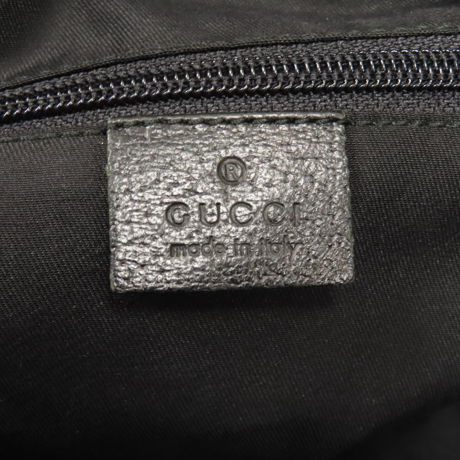 GUCCI 帆布Boston Bag銀扣手挽袋黑色