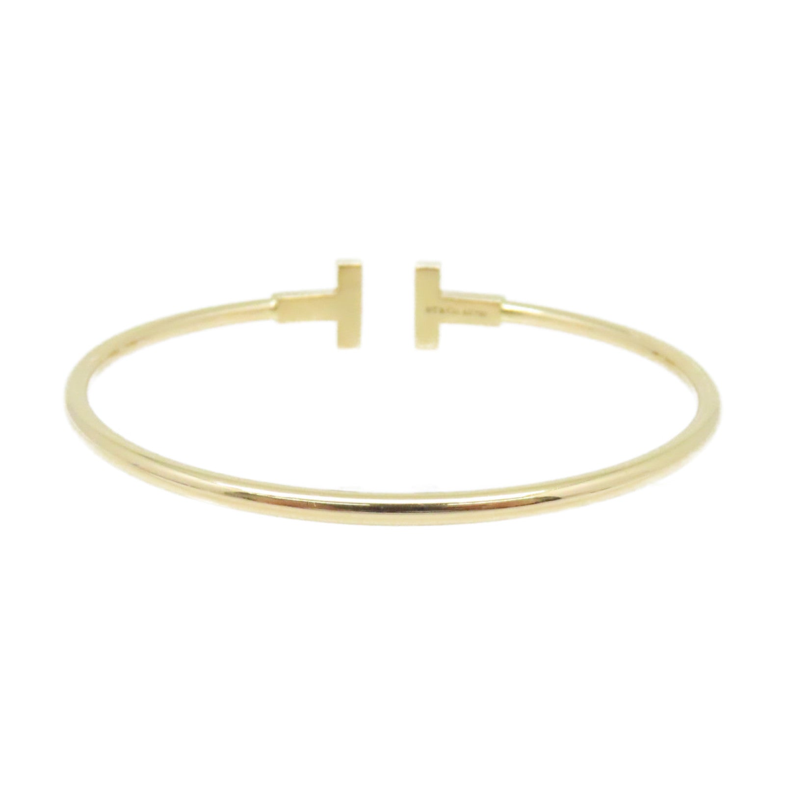 TIFFANY＆CO 18K玫瑰金T Wire Bangle SM Bangle手鐲