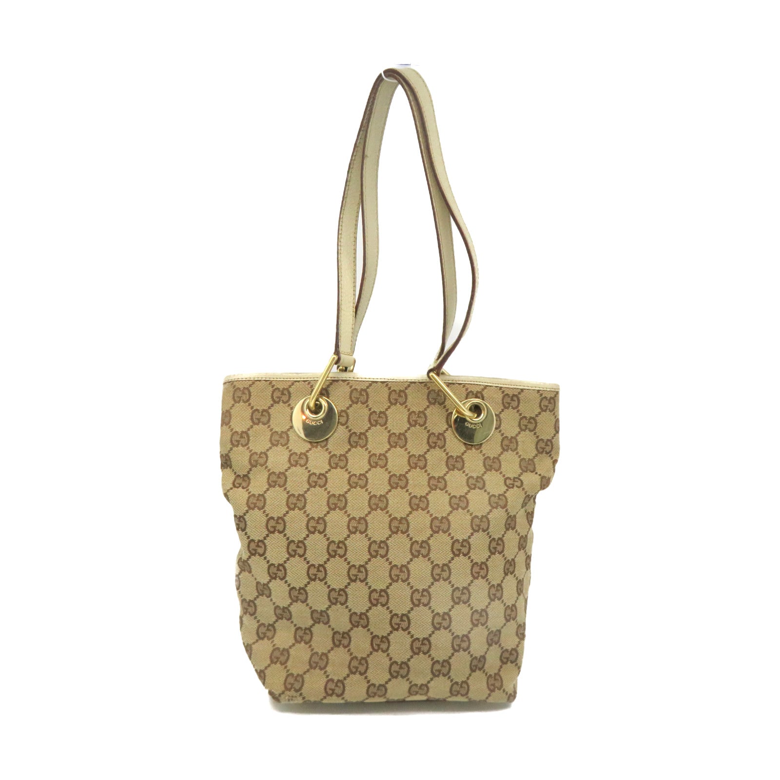 GUCCI GG Canvas Shoulder Bag Brown