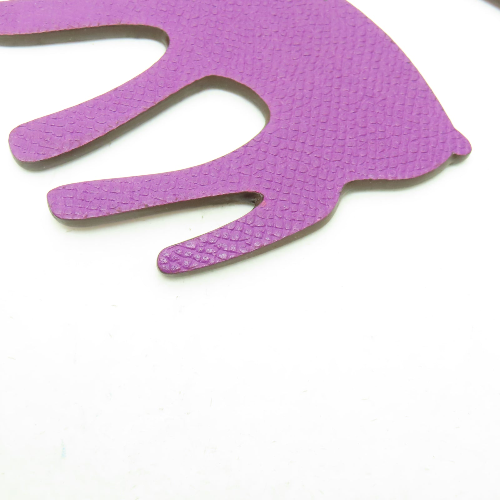 HERMES Togo/Epsom皮革Charm掛飾紅色/紫色