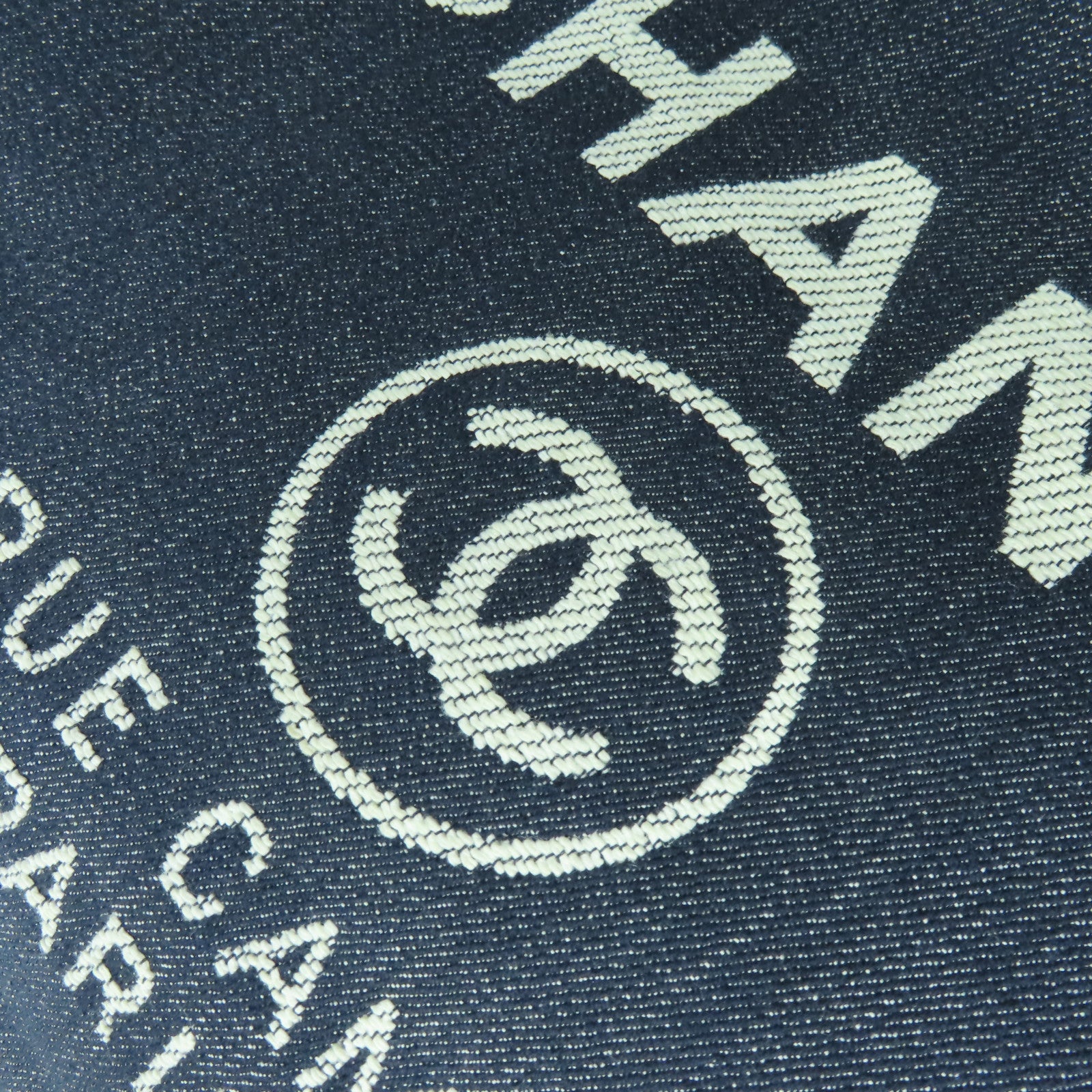 CHANEL 帆布/牛仔布2 Way Shoulder Bag金扣手挽肩背兩用袋藍色