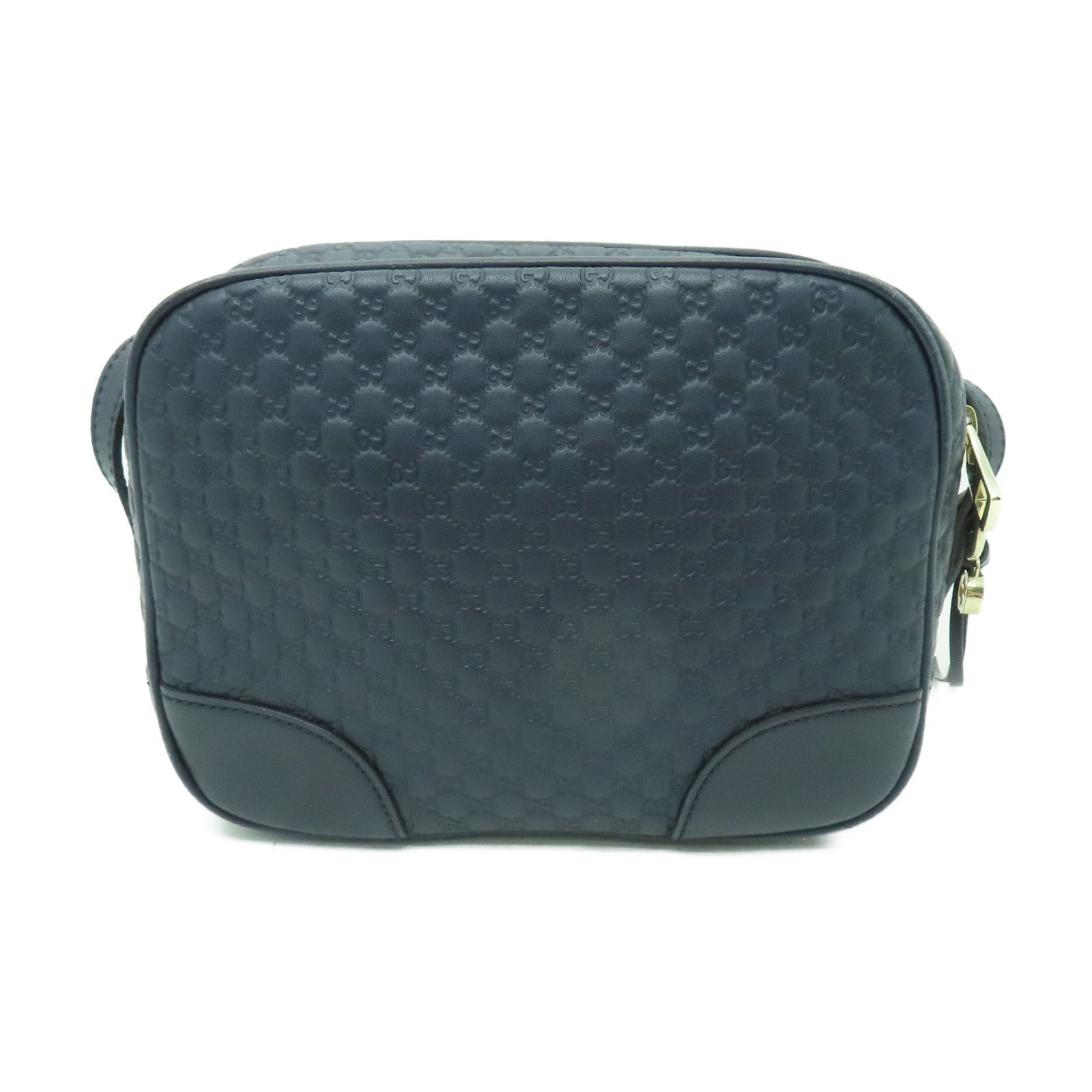 GUCCI 牛皮皮革Shoulder Bag金扣肩背袋深藍色