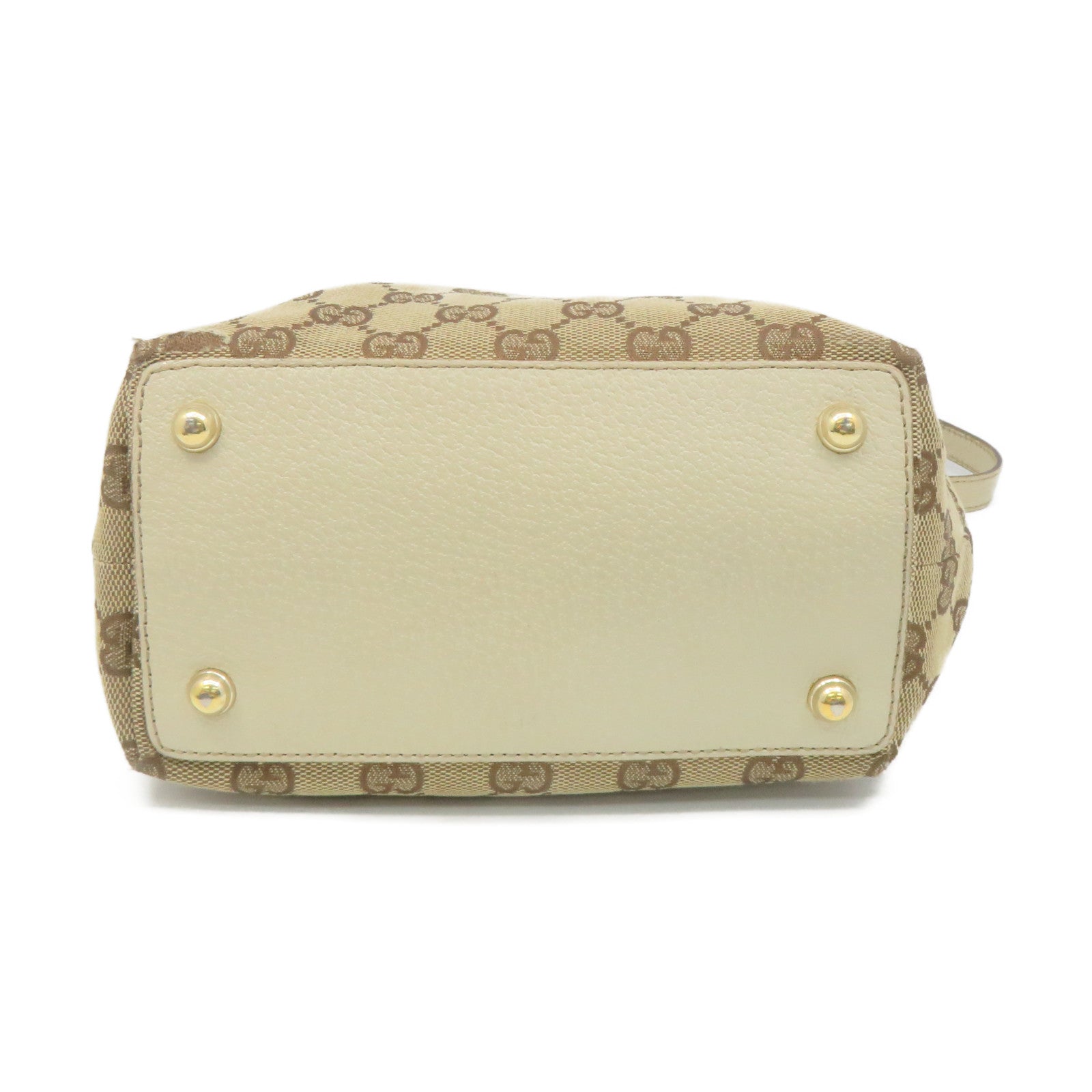 GUCCI GG Canvas Shoulder Bag Brown