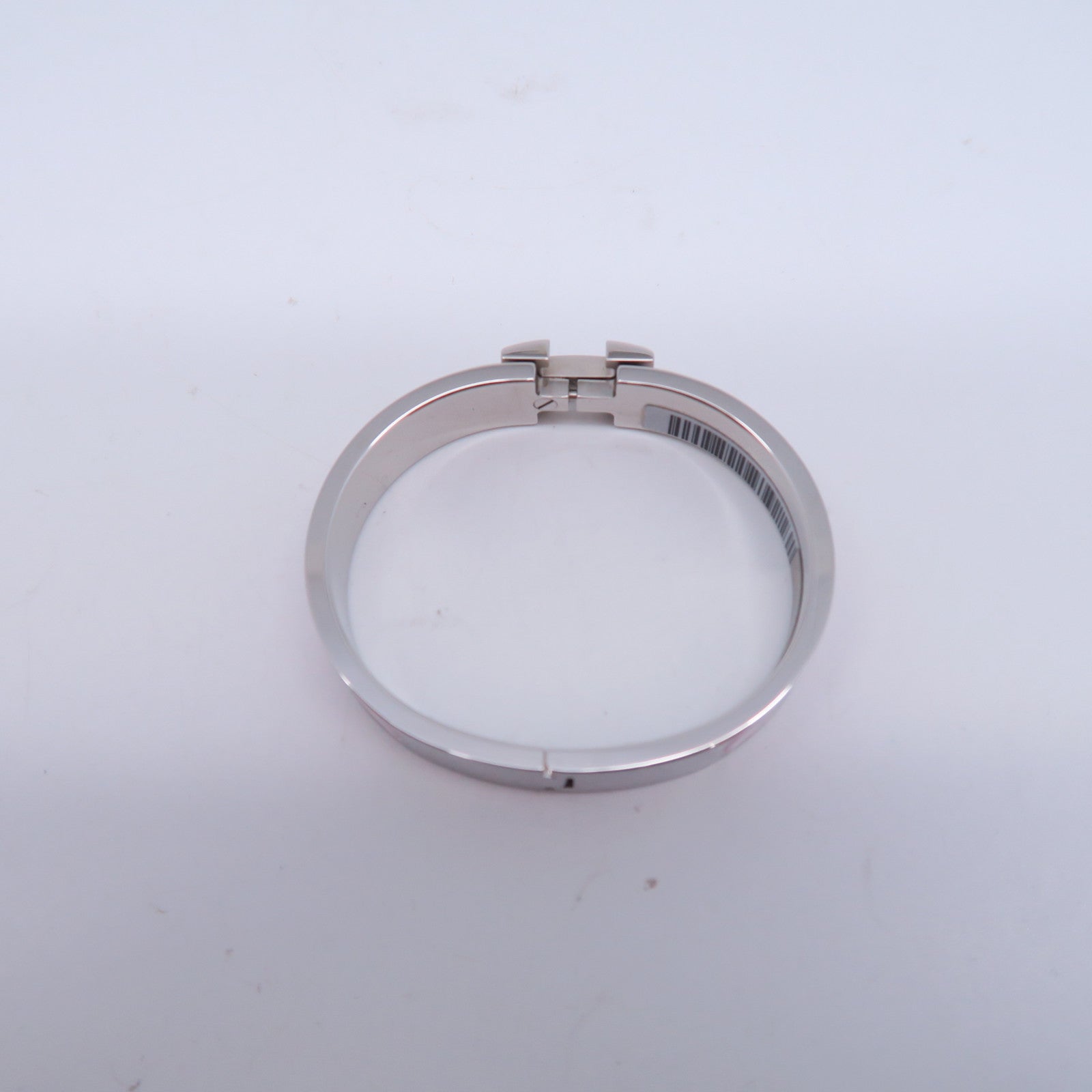HERMES 金屬Clic H Bracelet手鐲粉紅色/銀色