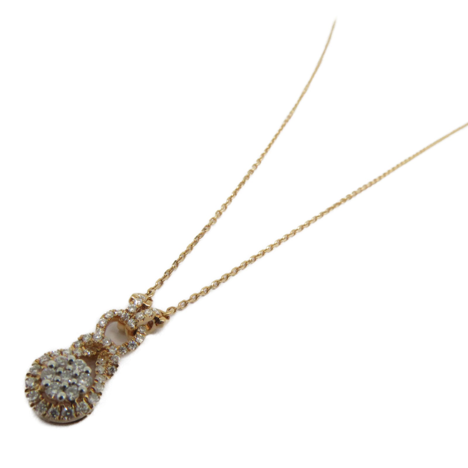 JEWELRY 【激減優惠】18K玫瑰金Diamond Necklace 0.147ct/0.076ct鑽石項鍊