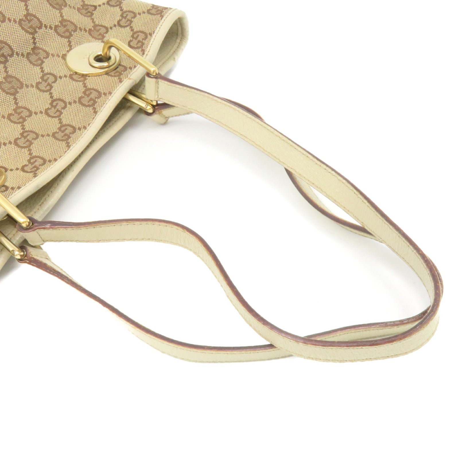 GUCCI GG Canvas Shoulder Bag Brown
