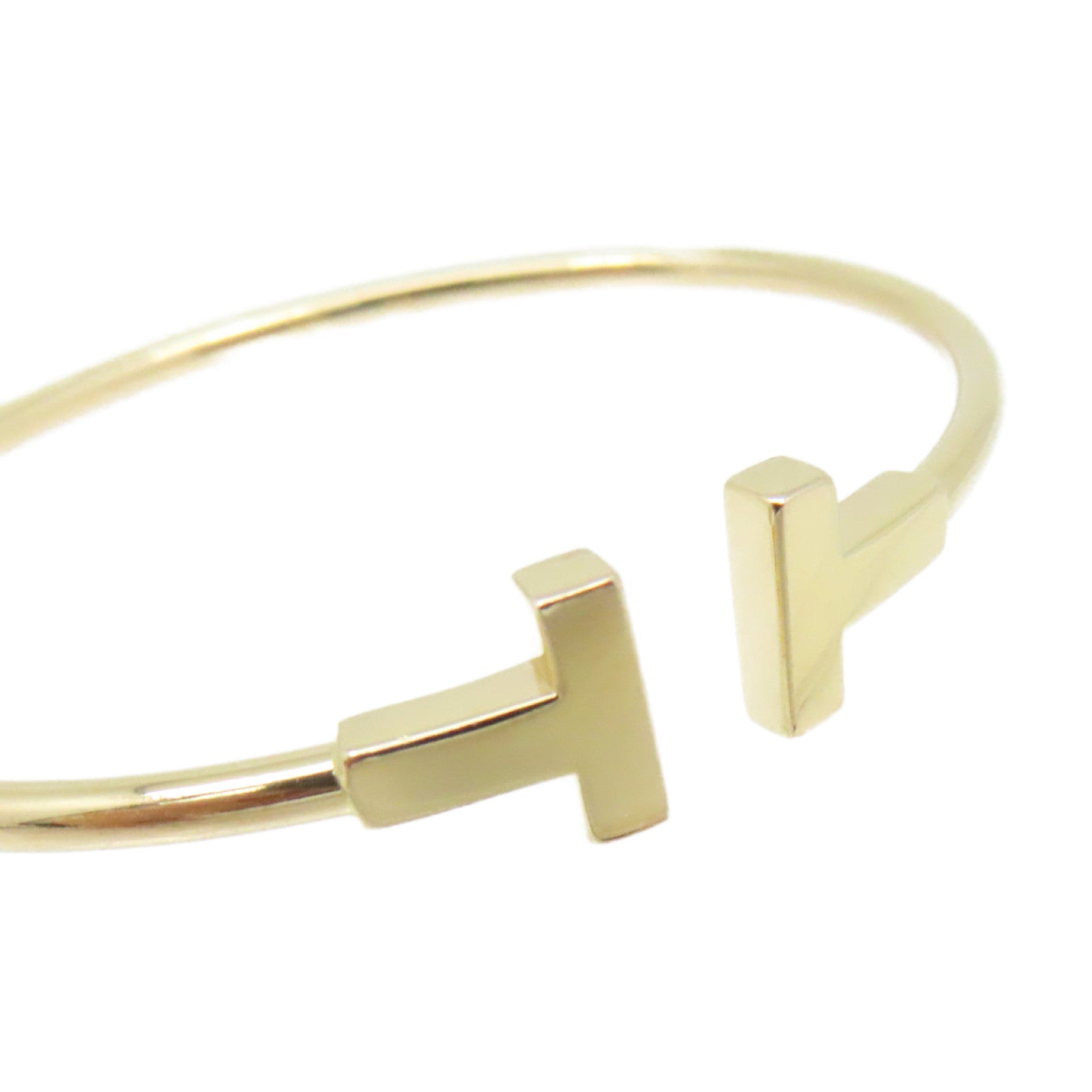 TIFFANY＆CO 18K玫瑰金T Wire Bangle SM Bangle手鐲
