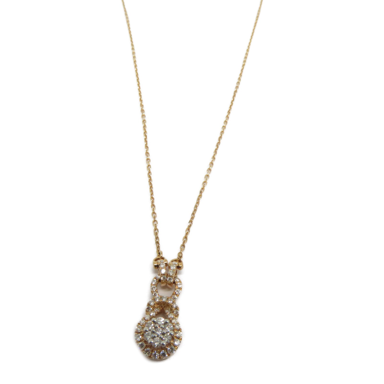 JEWELRY 【激減優惠】18K玫瑰金Diamond Necklace 0.147ct/0.076ct鑽石項鍊