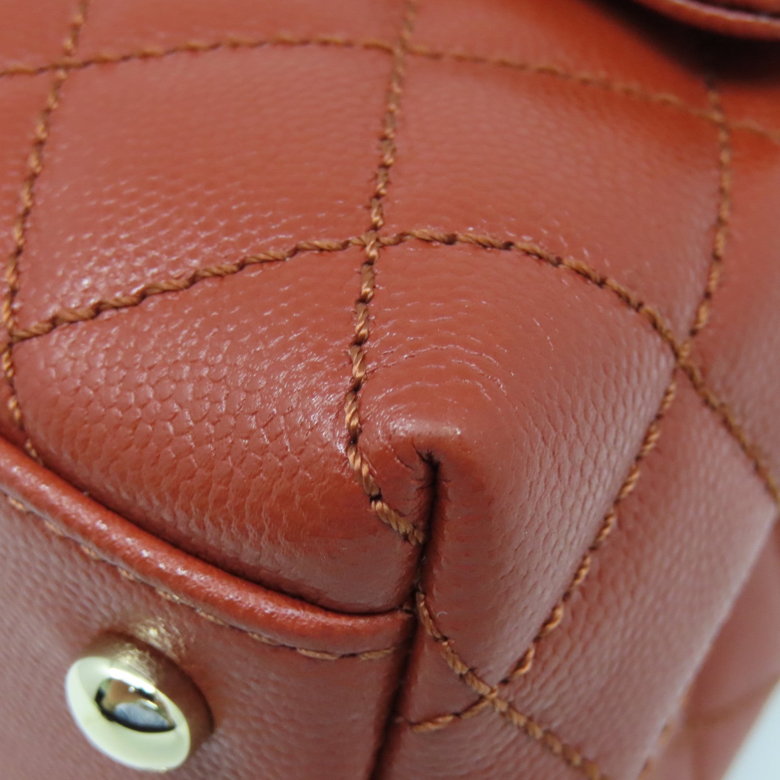 CHANEL Rhombus Cowhide Leather CoCo Handle Gold Buckle Chain Belt Handle Shoulder Back Dual-purpose Bag Red