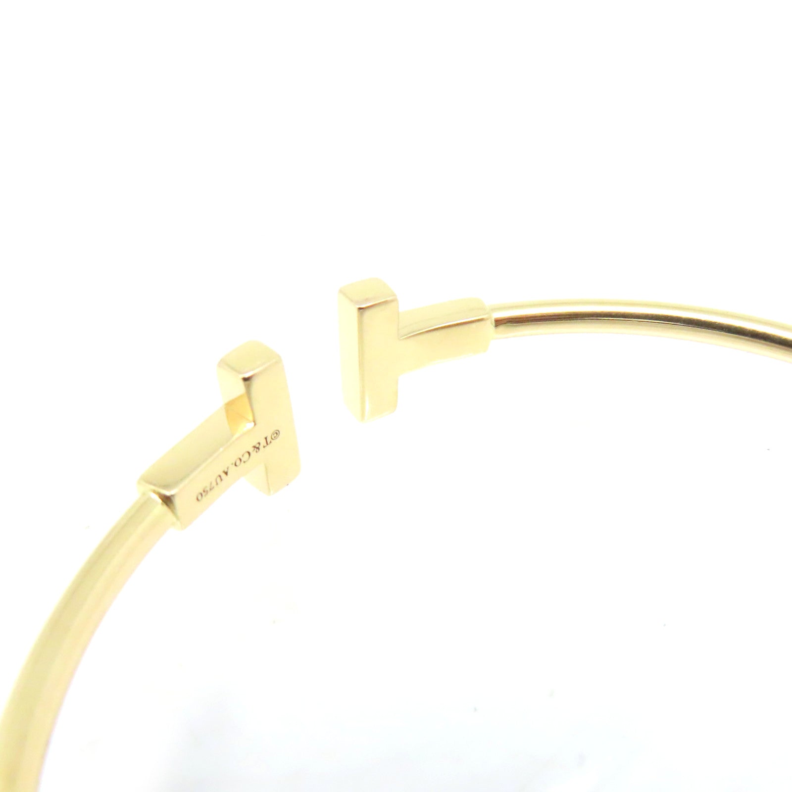 TIFFANY＆CO 18K玫瑰金T Wire Bangle SM Bangle手鐲
