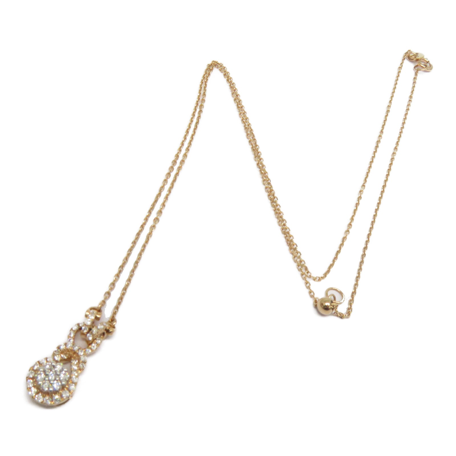 JEWELRY 【激減優惠】18K玫瑰金Diamond Necklace 0.147ct/0.076ct鑽石項鍊