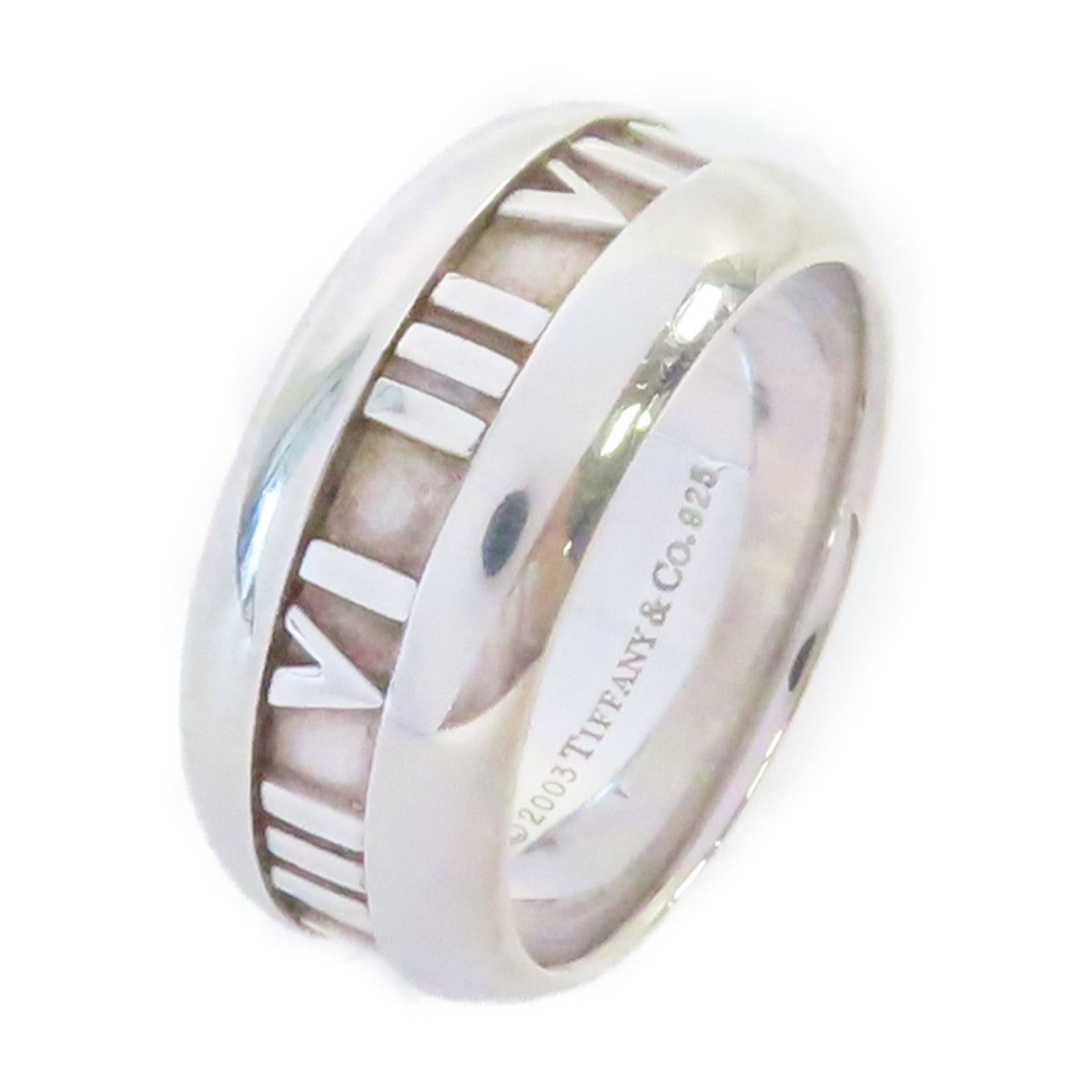 TIFFANY＆CO 925純銀Atlas Band Ring戒指US#8.5