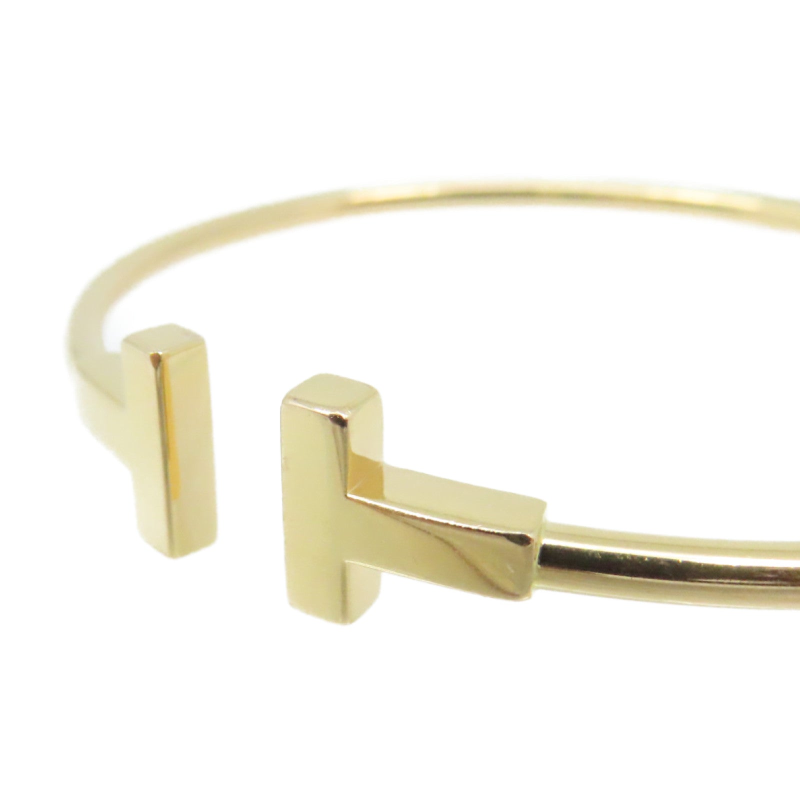 TIFFANY＆CO 18K玫瑰金T Wire Bangle SM Bangle手鐲