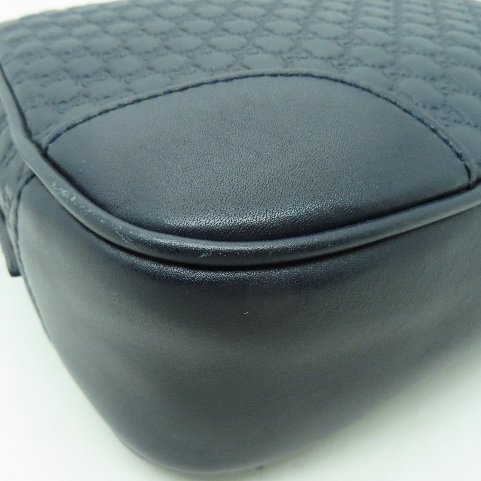 GUCCI 牛皮皮革Shoulder Bag金扣肩背袋深藍色