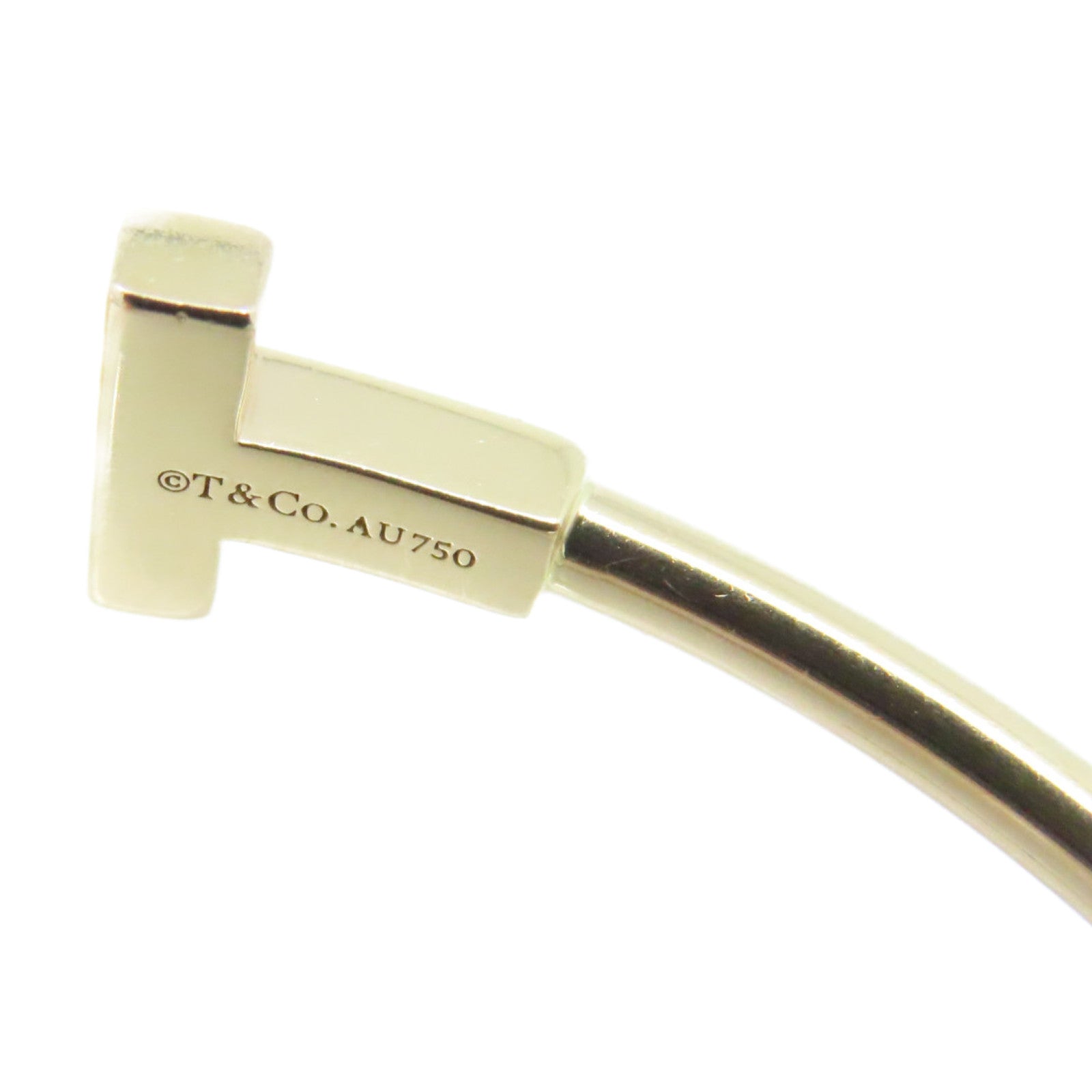 TIFFANY＆CO 18K玫瑰金T Wire Bangle SM Bangle手鐲