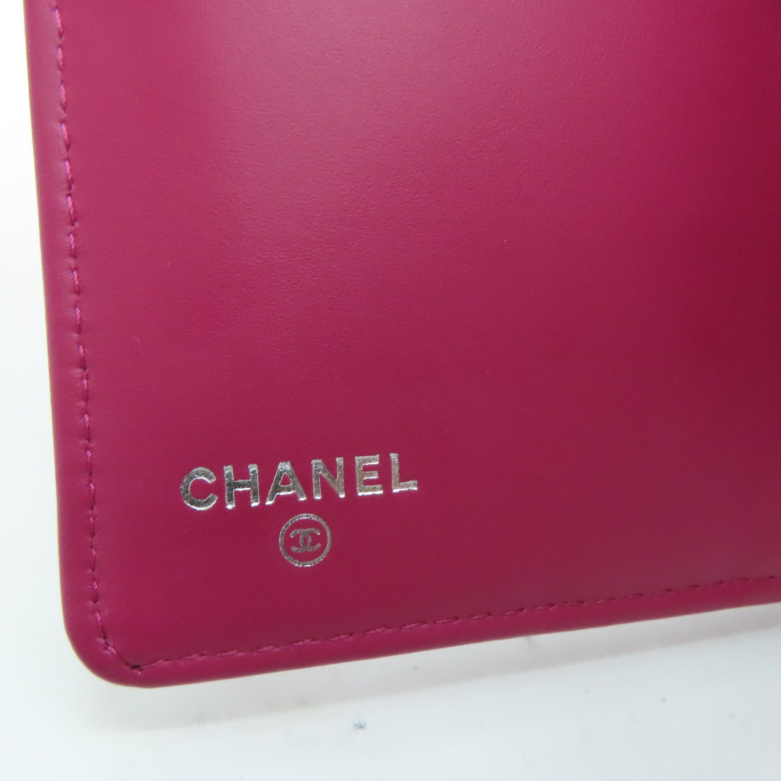 CHANEL 菱格漆皮皮革Long Wallet长钱包粉红色