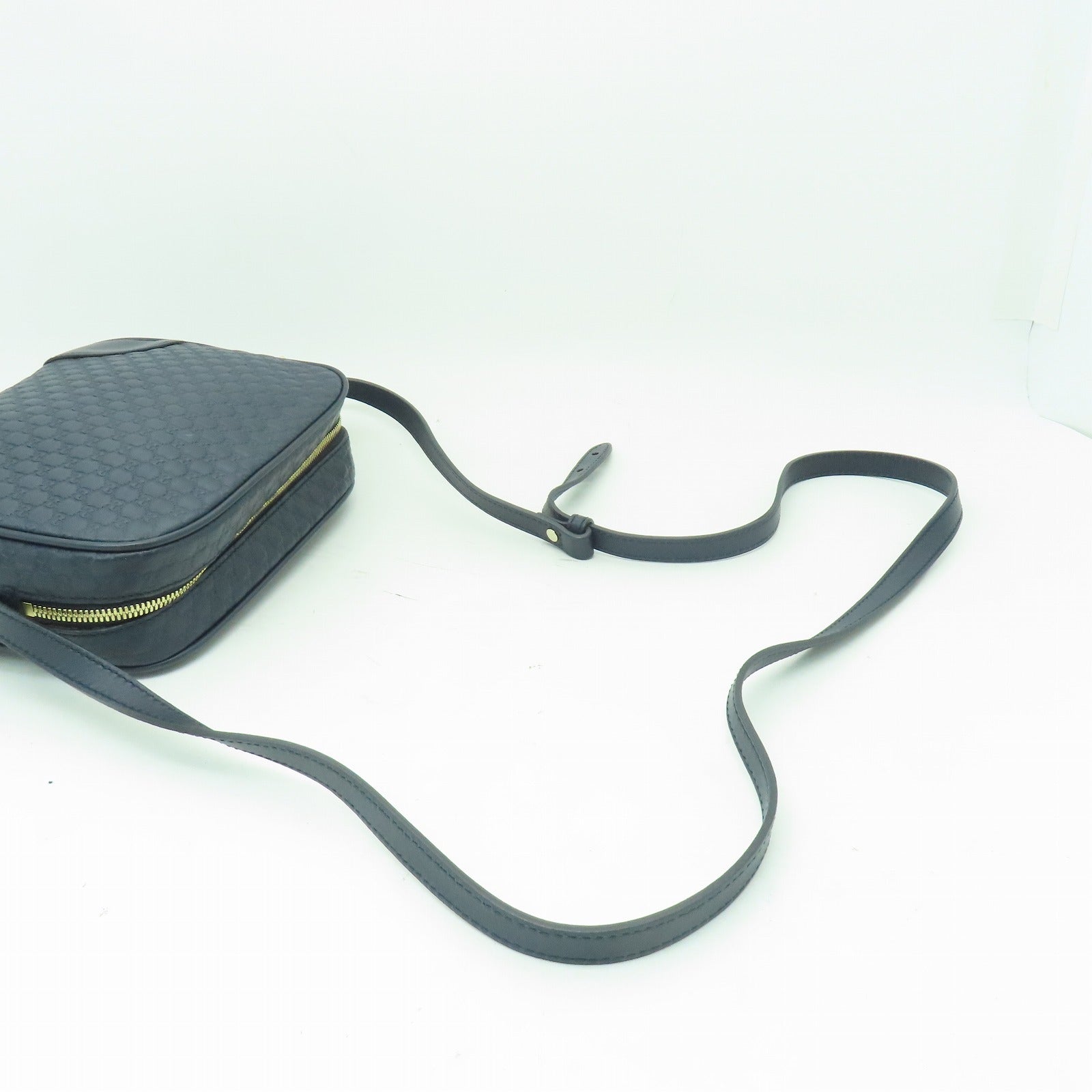GUCCI 牛皮皮革Shoulder Bag金扣肩背袋深藍色
