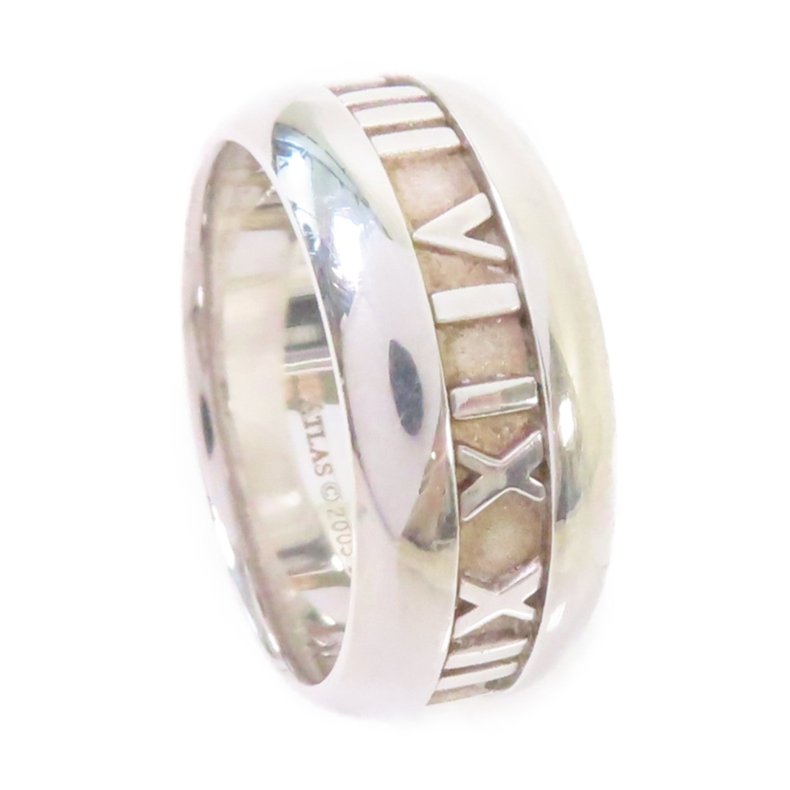 TIFFANY＆CO 925純銀Atlas Band Ring戒指US#8.5