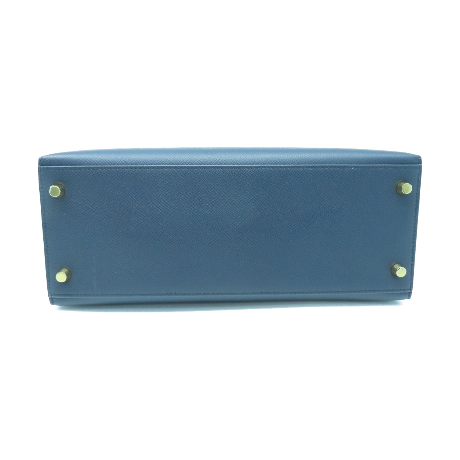 HERMES Epsom皮革Kelly 28金扣手挽肩背两用袋蓝色