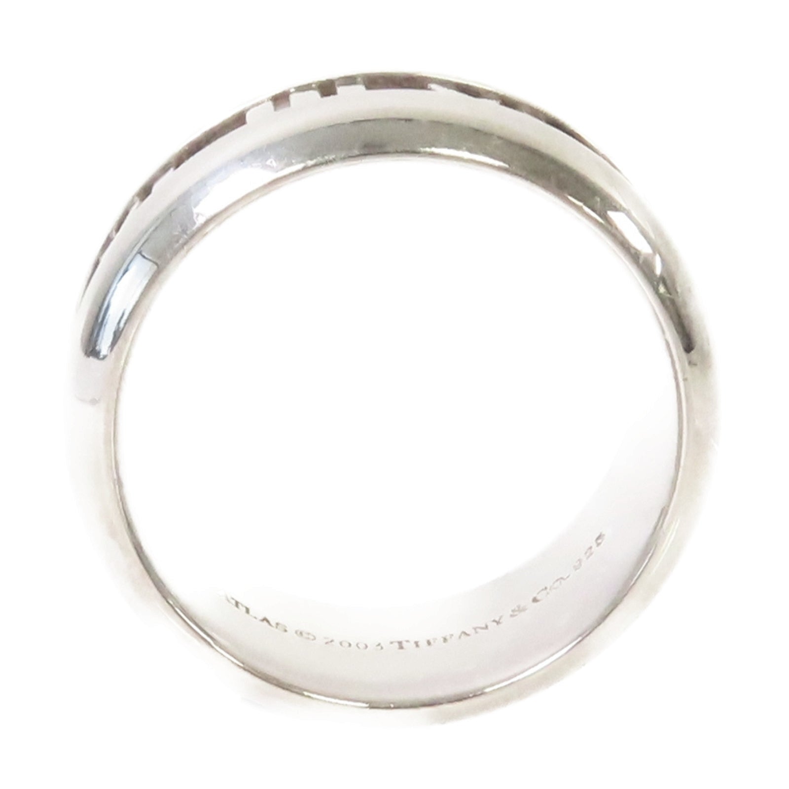 TIFFANY＆CO 925純銀Atlas Band Ring戒指US#8.5