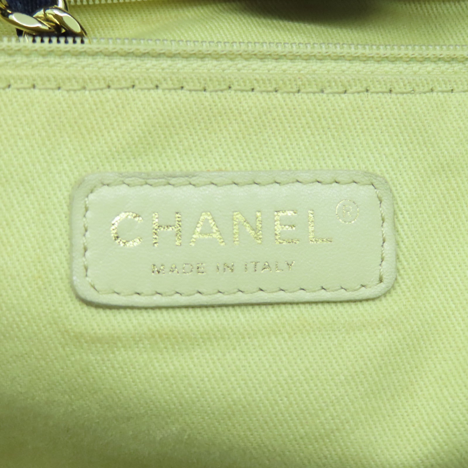 CHANEL 帆布/牛仔布2 Way Shoulder Bag金扣手挽肩背兩用袋藍色