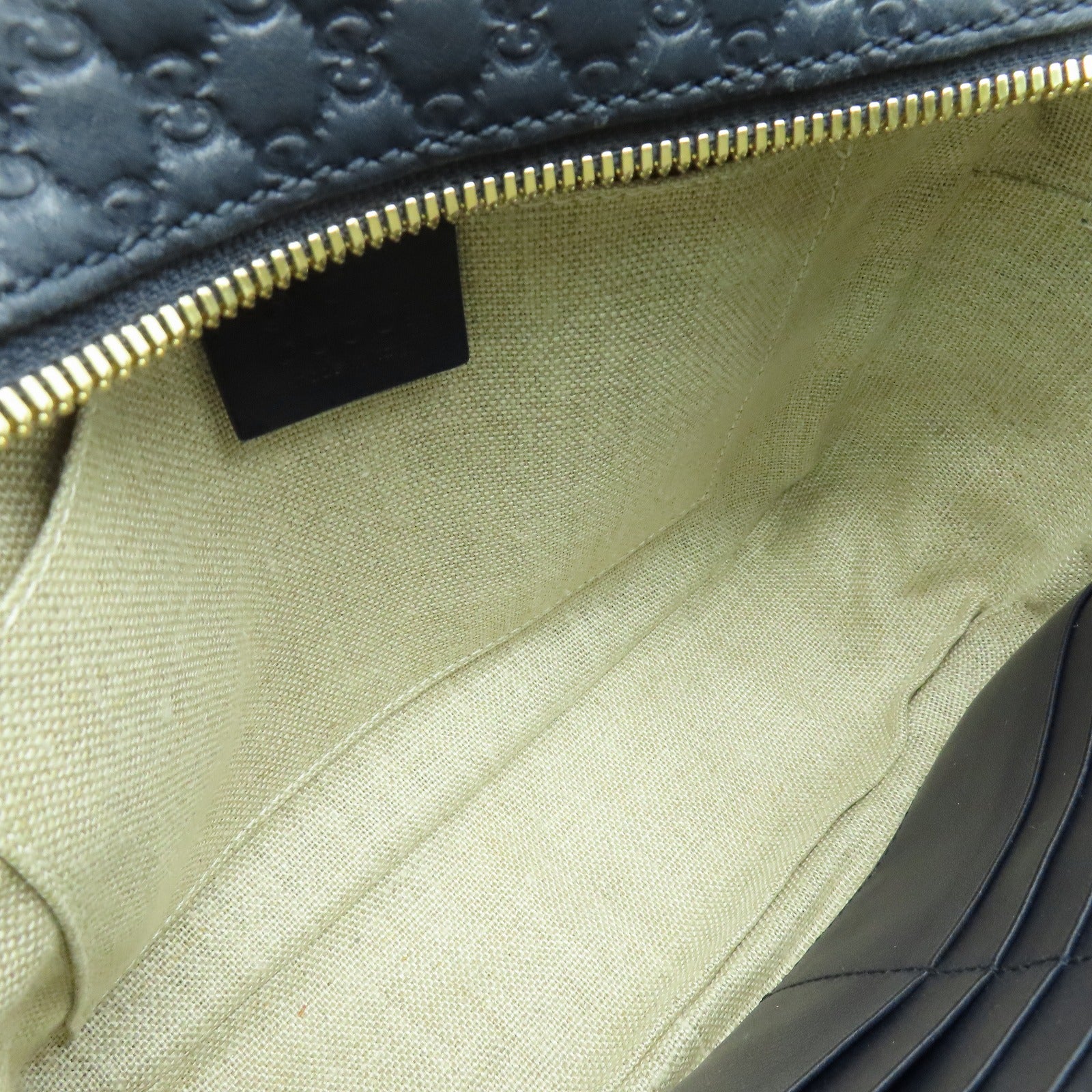 GUCCI 牛皮皮革Shoulder Bag金扣肩背袋深藍色
