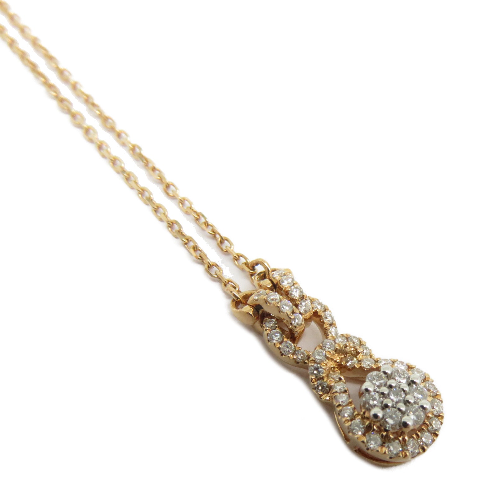 JEWELRY 【激減優惠】18K玫瑰金Diamond Necklace 0.147ct/0.076ct鑽石項鍊