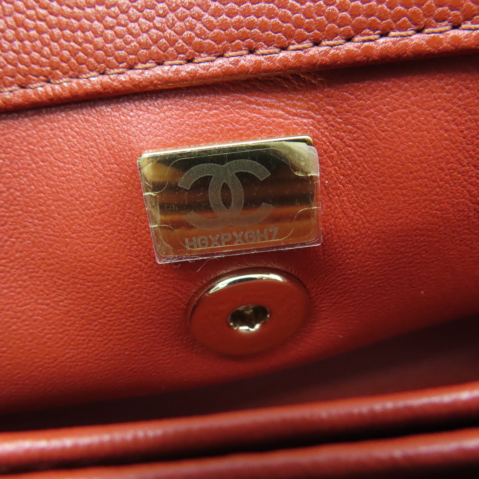 CHANEL Rhombus Cowhide Leather CoCo Handle Gold Buckle Chain Belt Handle Shoulder Back Dual-purpose Bag Red