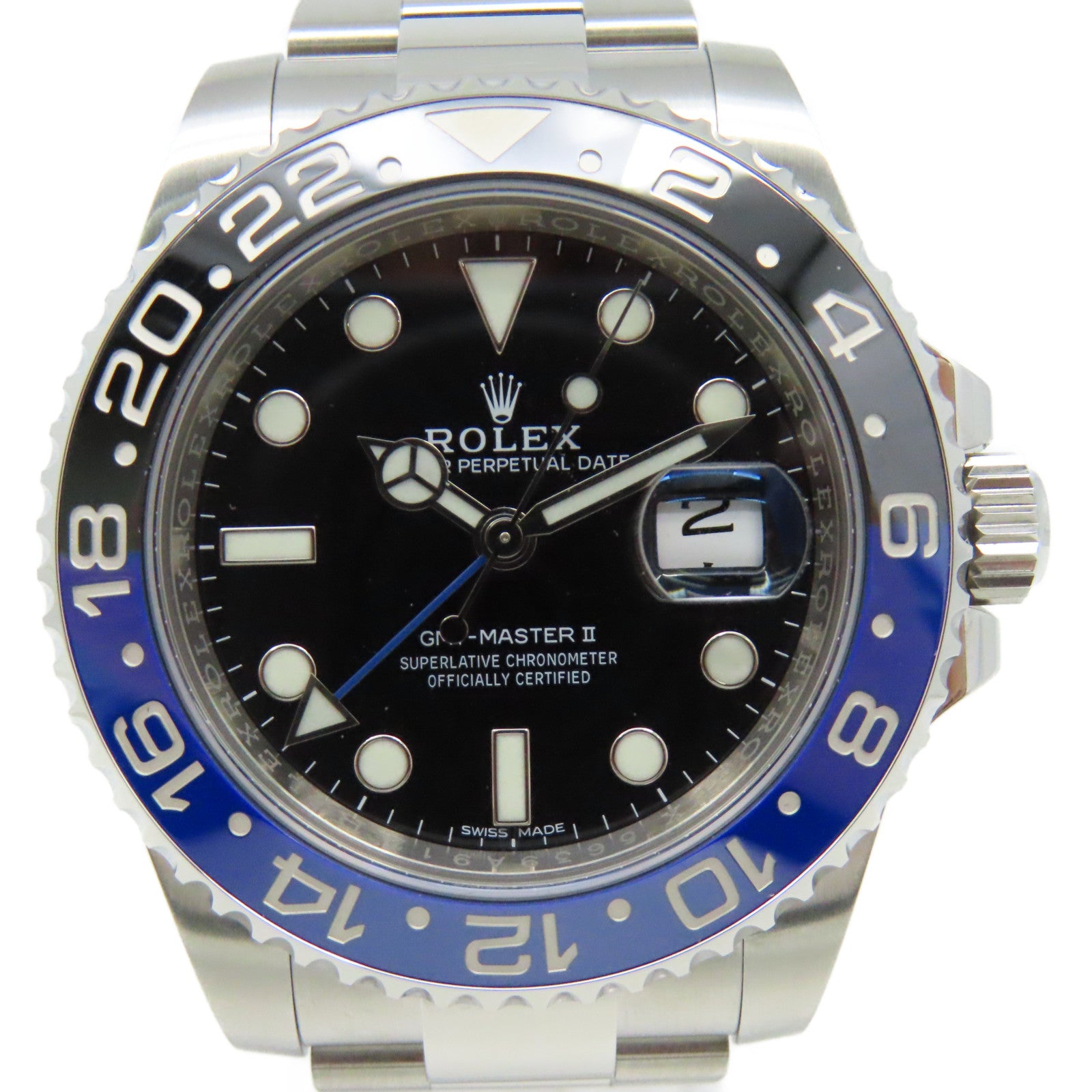 ROLEX 【激減優惠】GMT Master II Watch不鏽鋼自動機芯手錶黑色