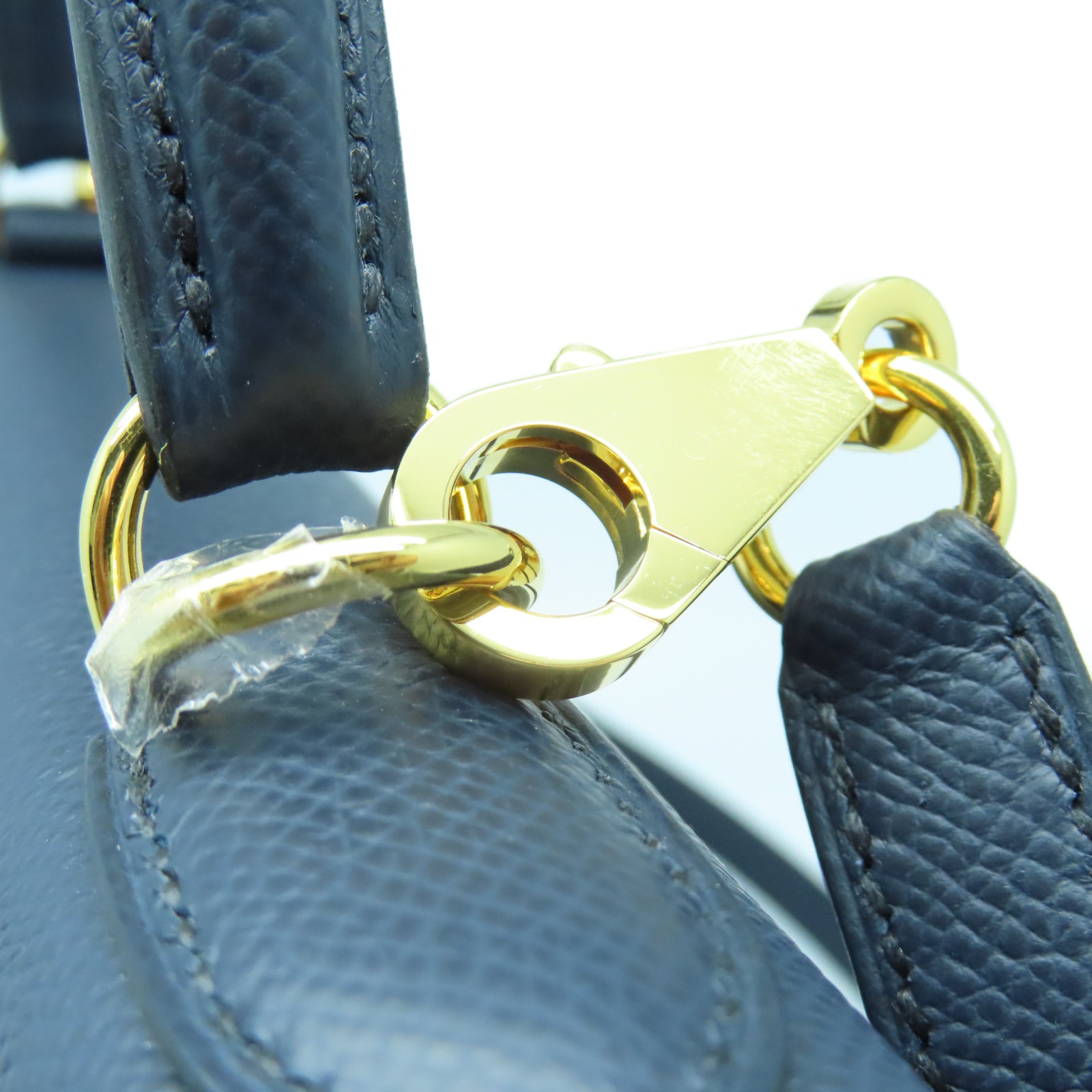 HERMES Epsom皮革Kelly 28金扣手挽肩背两用袋蓝色